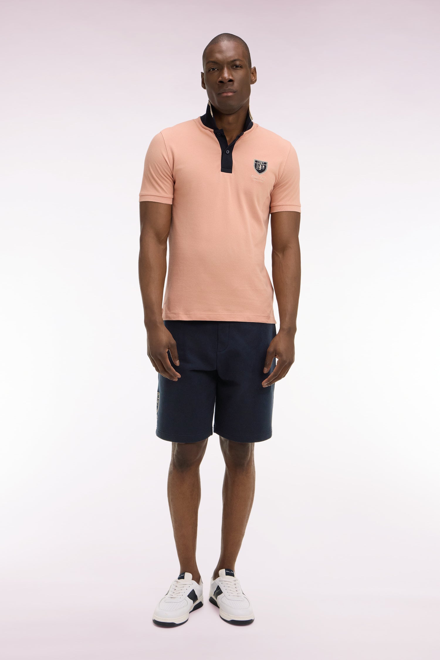 shorts in fleece cotton navy