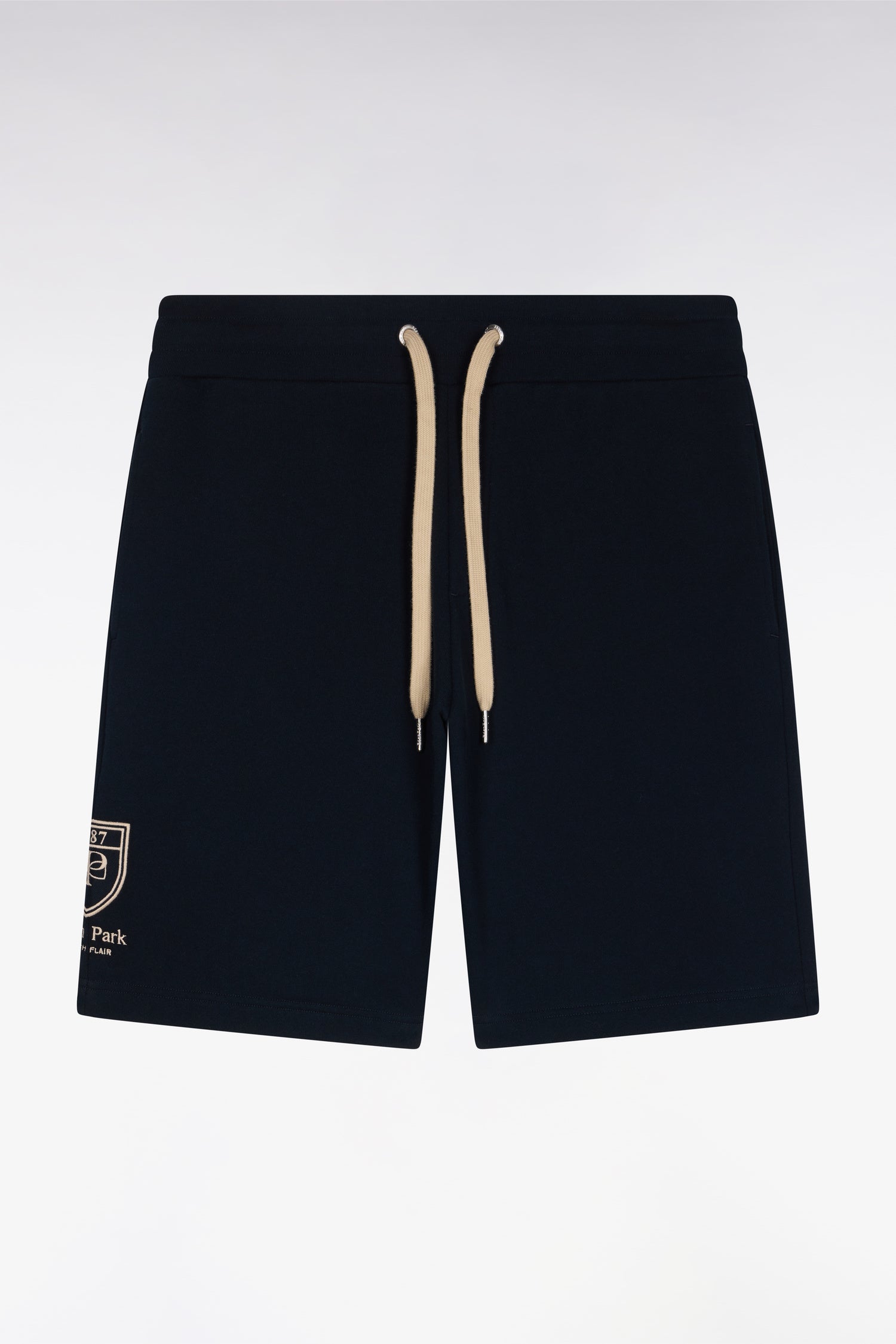 shorts in fleece cotton navy