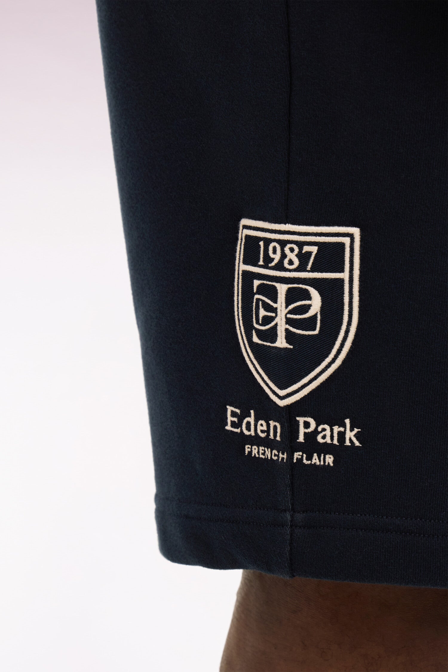 shorts in fleece cotton navy