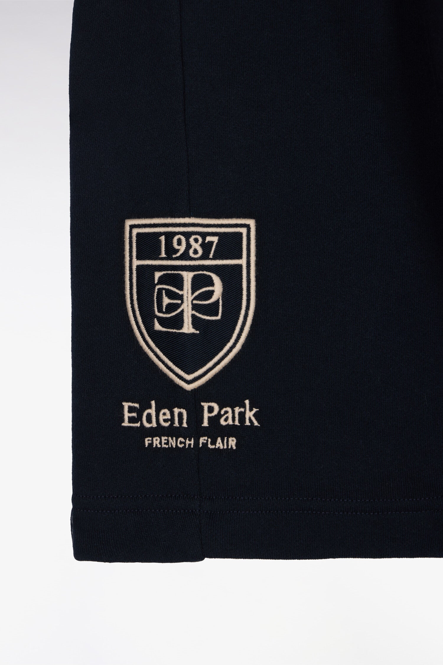 shorts in fleece cotton navy