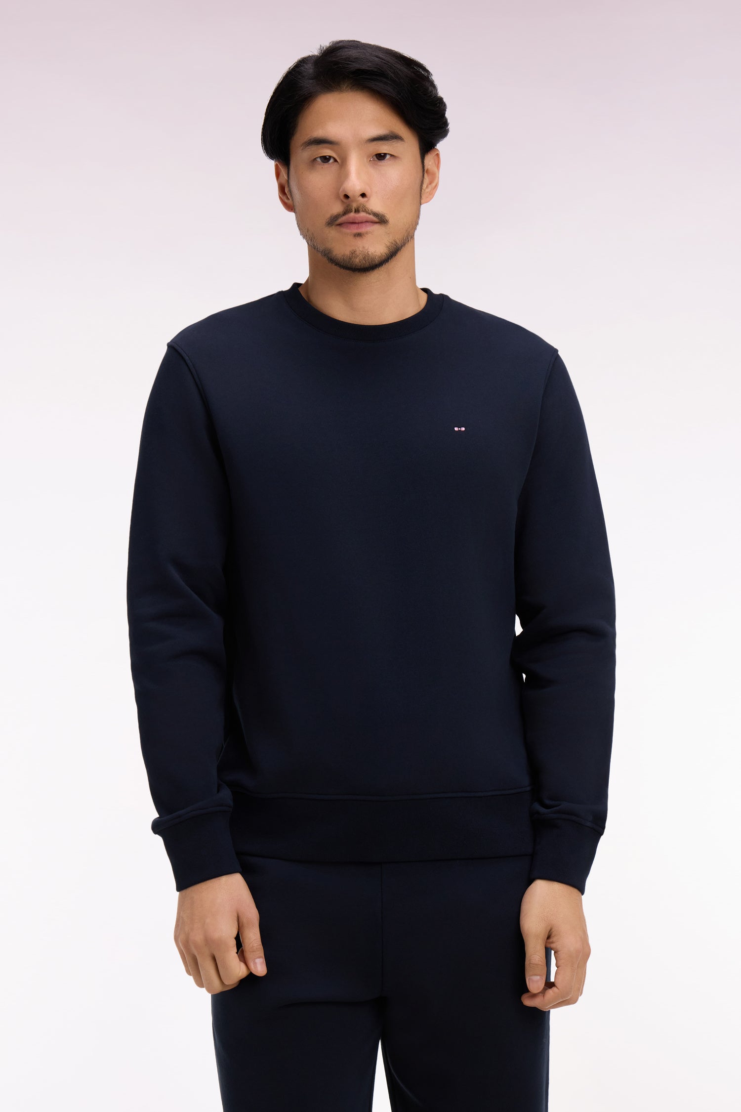 Sweatshirt en molleton coton marine