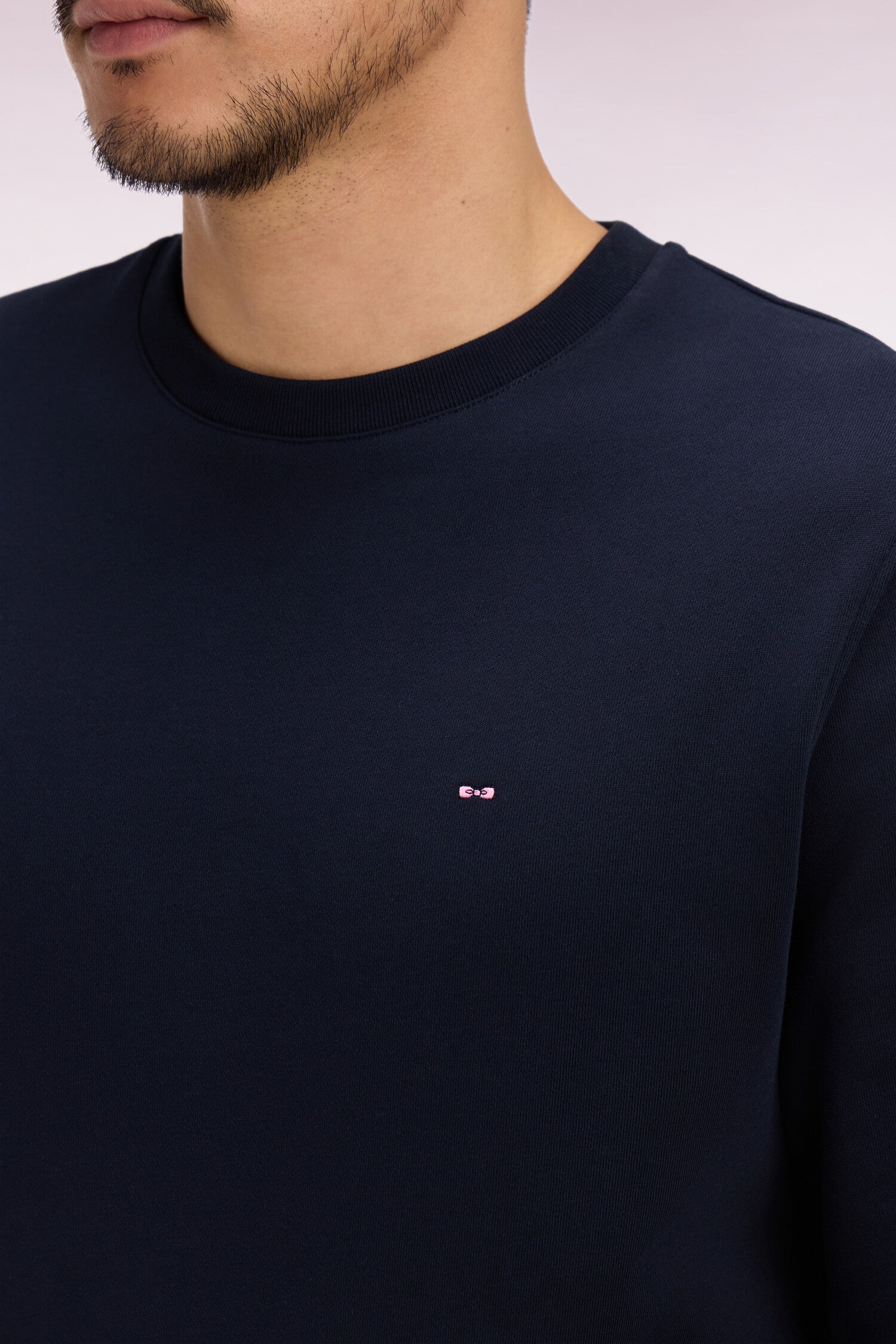Sweatshirt en molleton coton marine