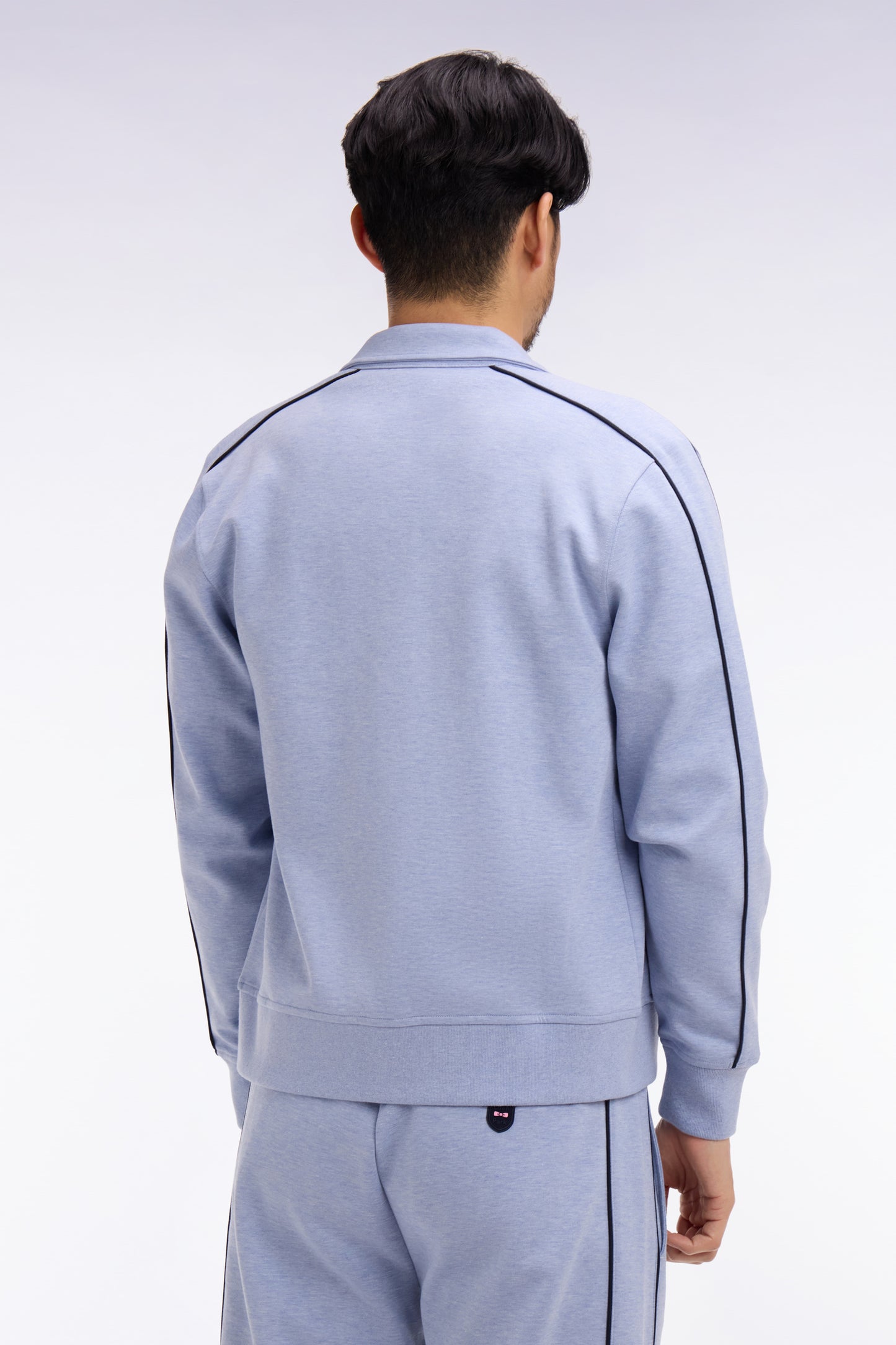 Sweatshirt blouson en molleton bleu ciel
