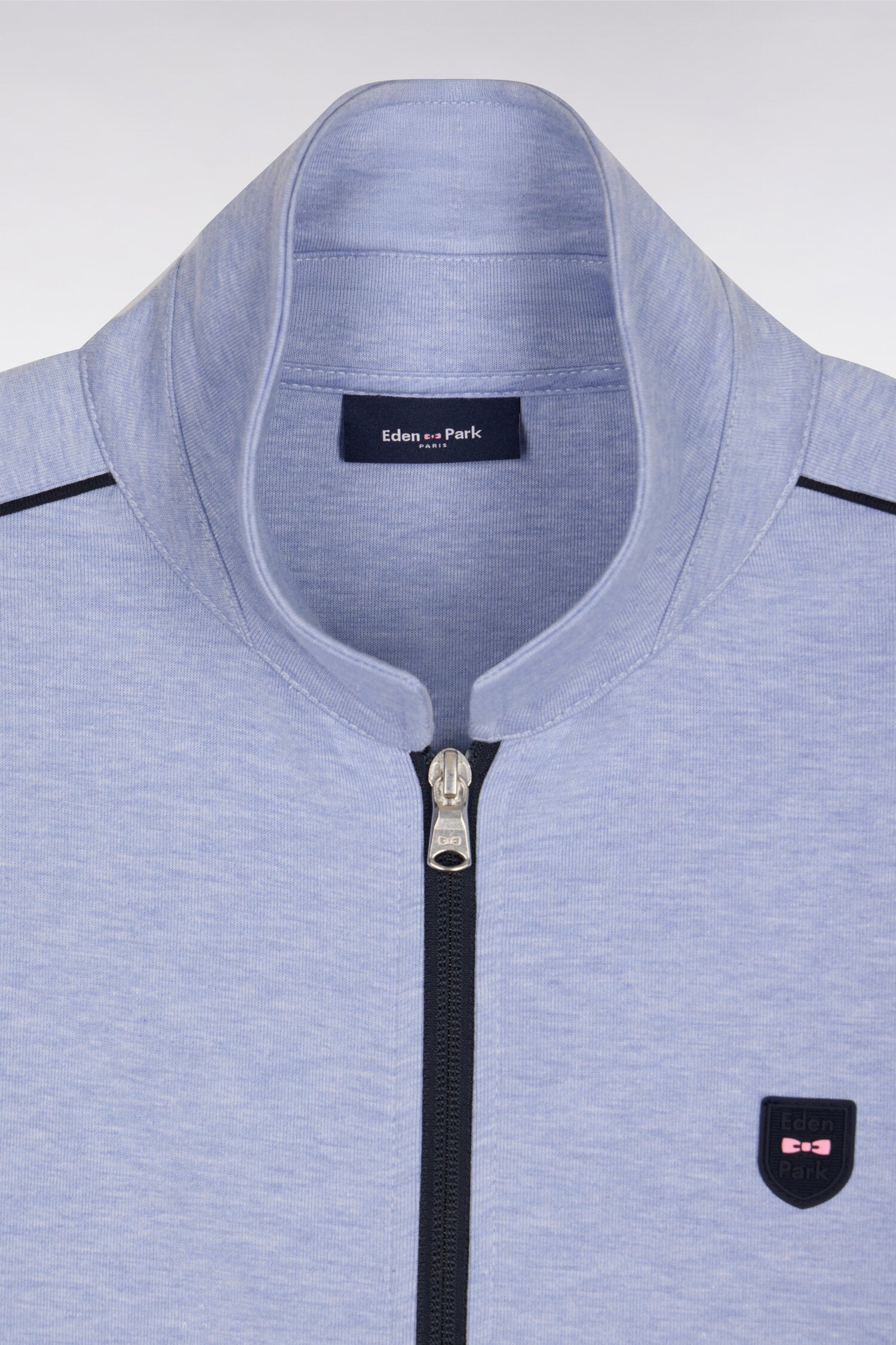 Sweatshirt blouson en molleton bleu ciel