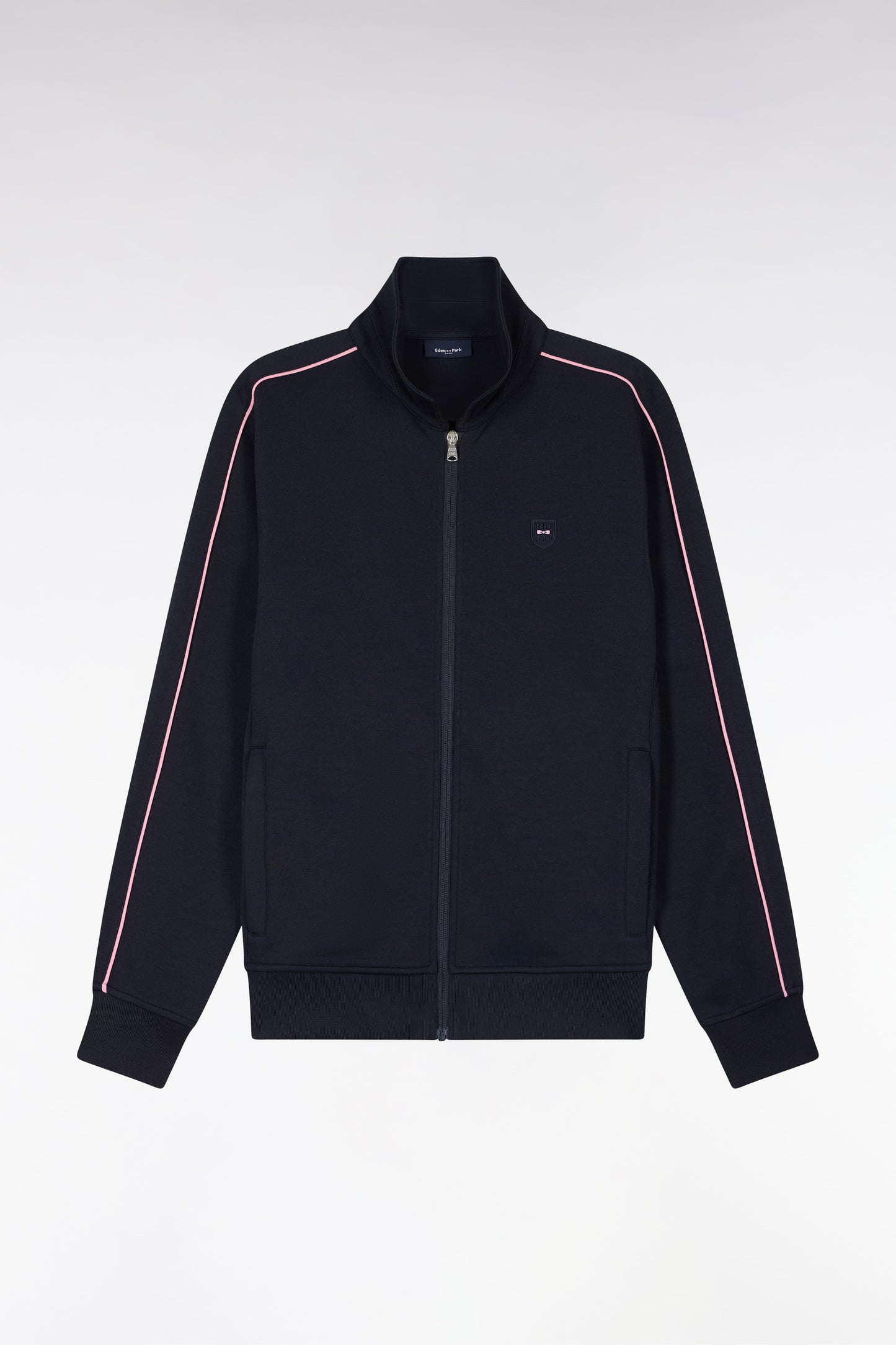 Sweatshirt blouson en molleton marine