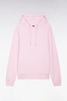 Sweatshirt à capuche brodé rose