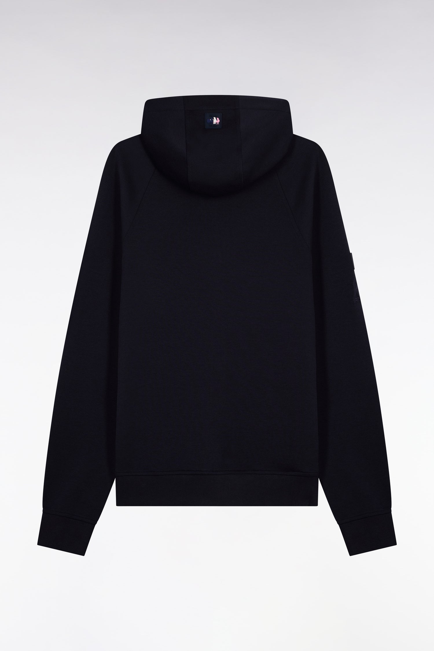 Sweatshirt zippé XV de France à capuche en molleton à parmenture matelassée marine coupe regular