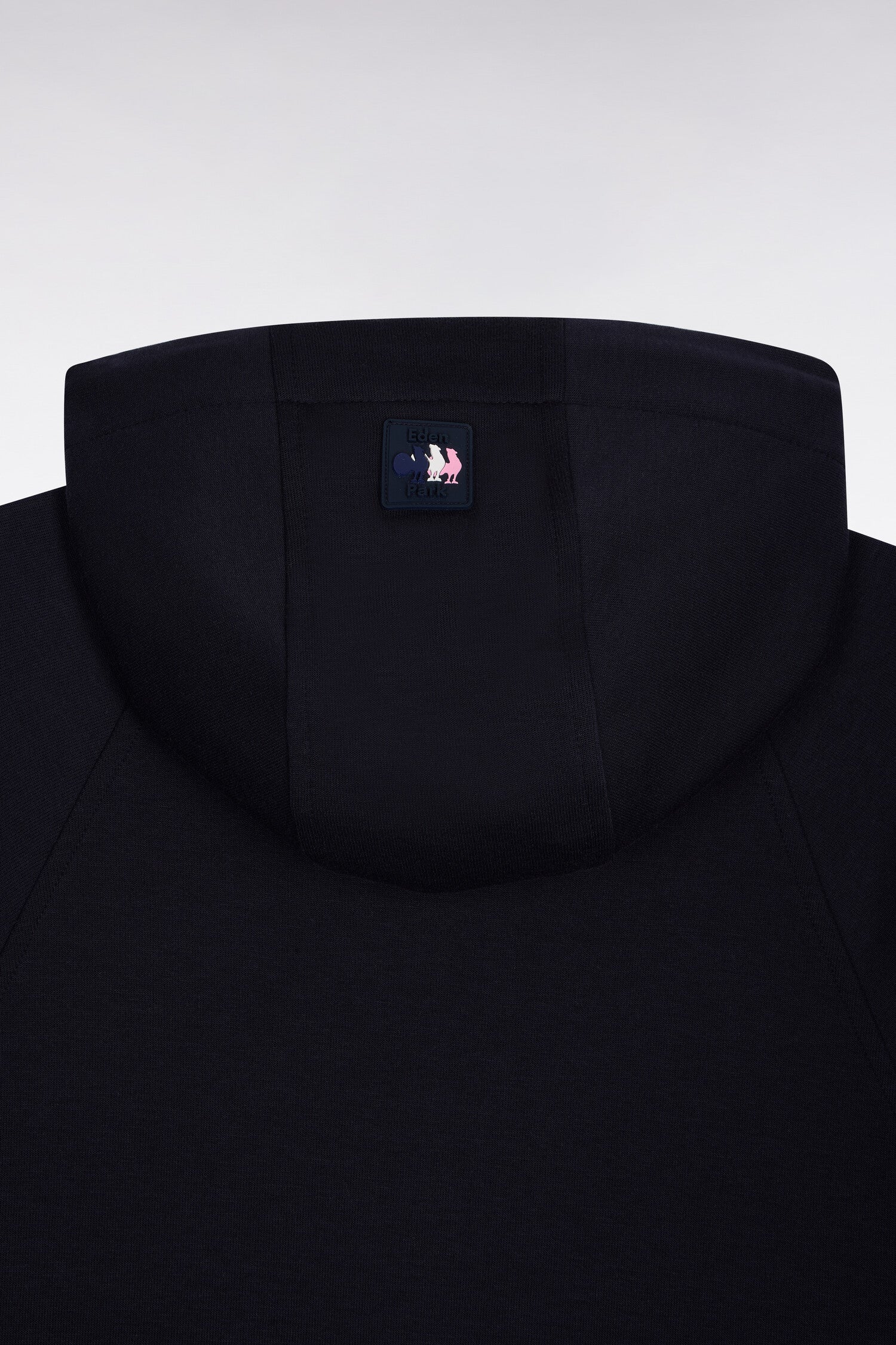 Sweatshirt zippé XV de France à capuche en molleton à parmenture matelassée marine coupe regular