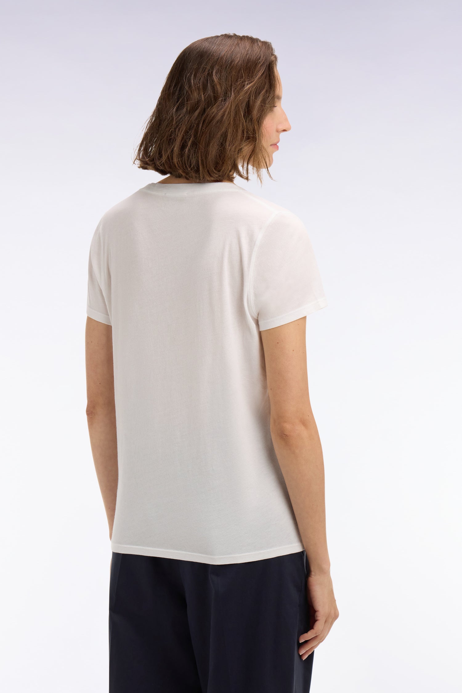 Kurzarm-Rugbyshirt aus Baumwolle Pima Weiß