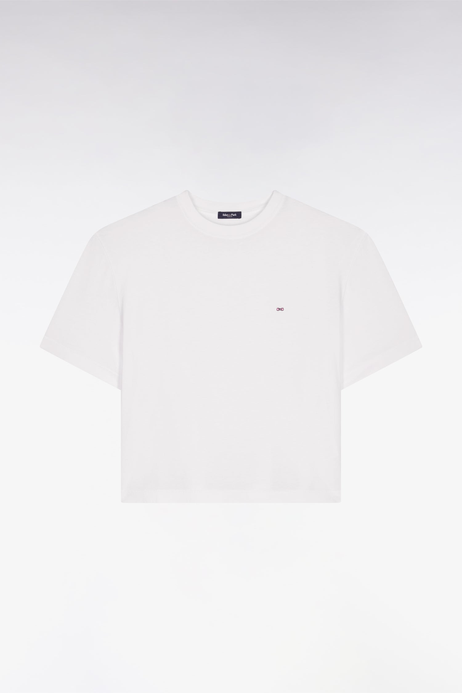 T-shirt à manches courtes en lyocell et coton blanc coupe oversized