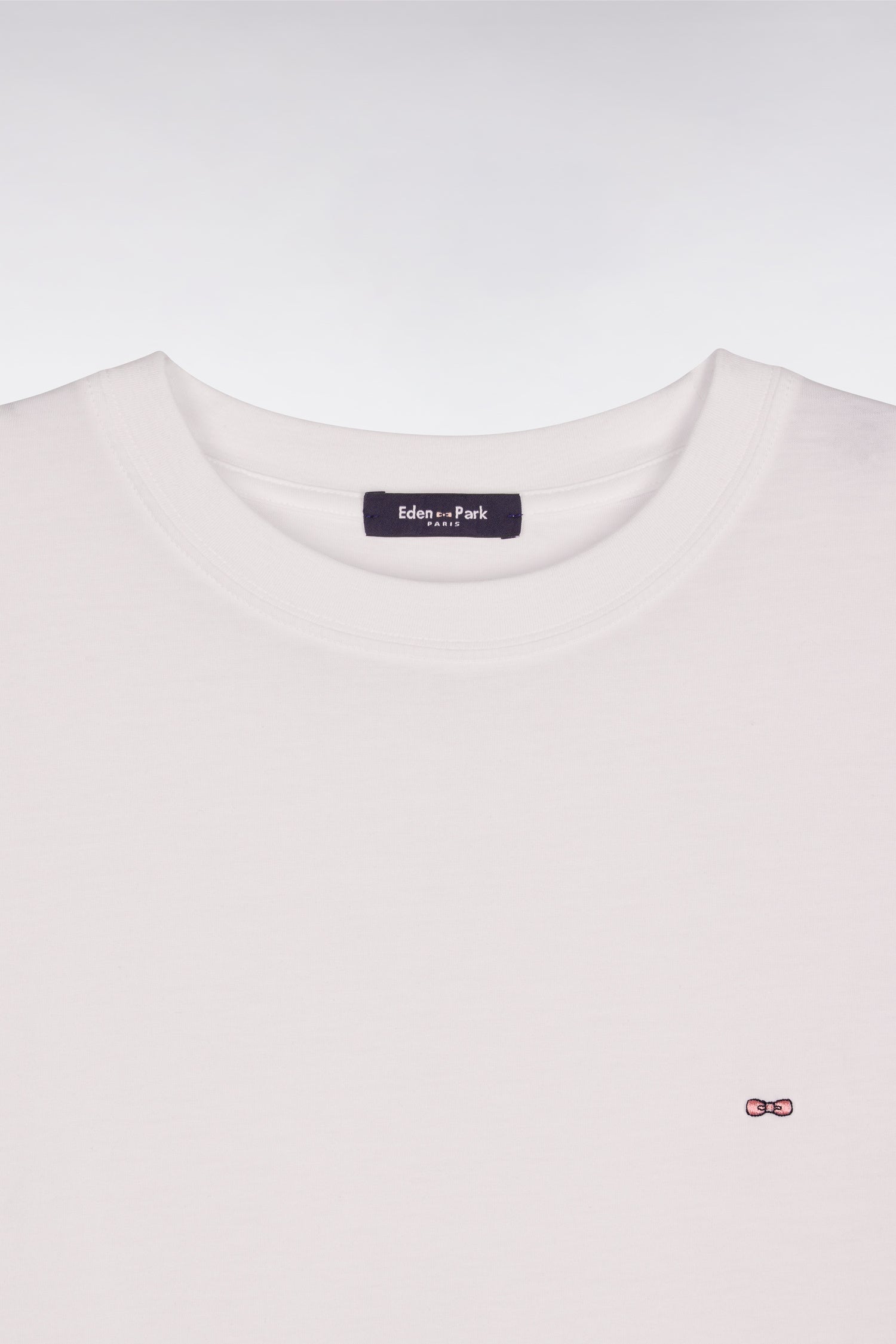 T-shirt à manches courtes en lyocell et coton blanc coupe oversized