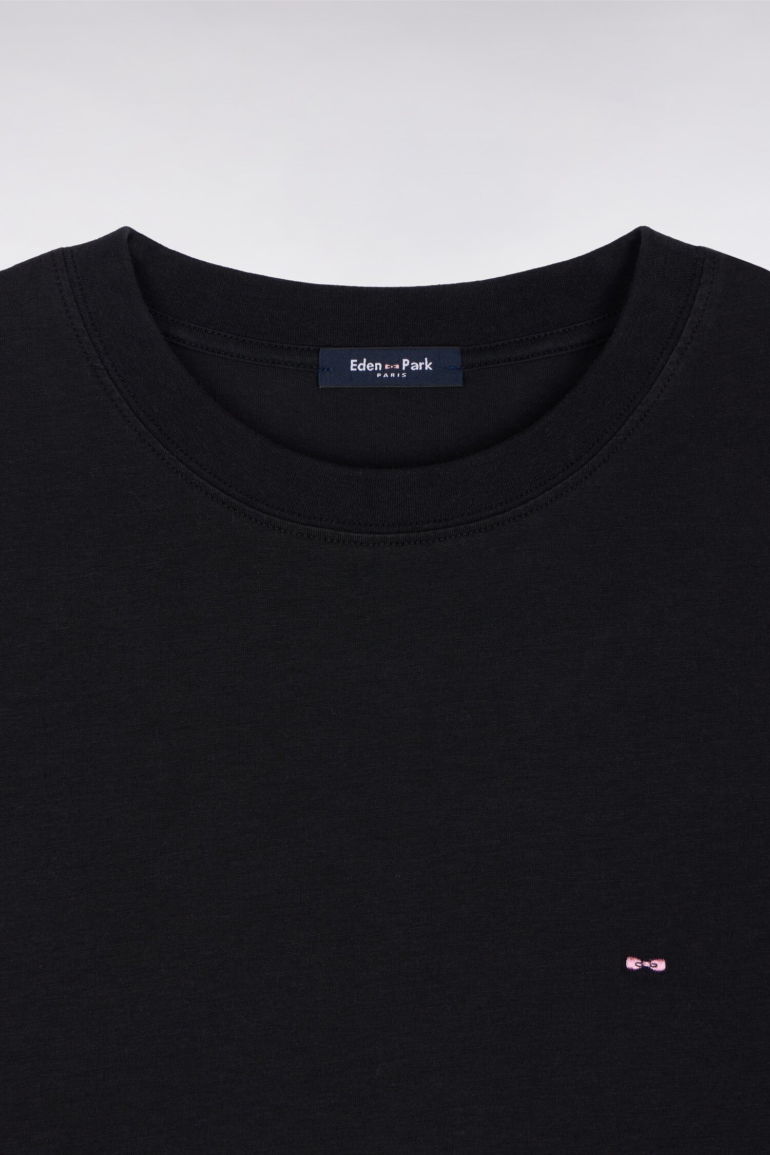 T-shirt à manches courtes en lyocell et coton noir coupe oversized
