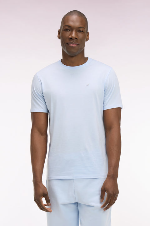 T-shirt à manches courtes en coton Pima ciel coupe regular - Image 3