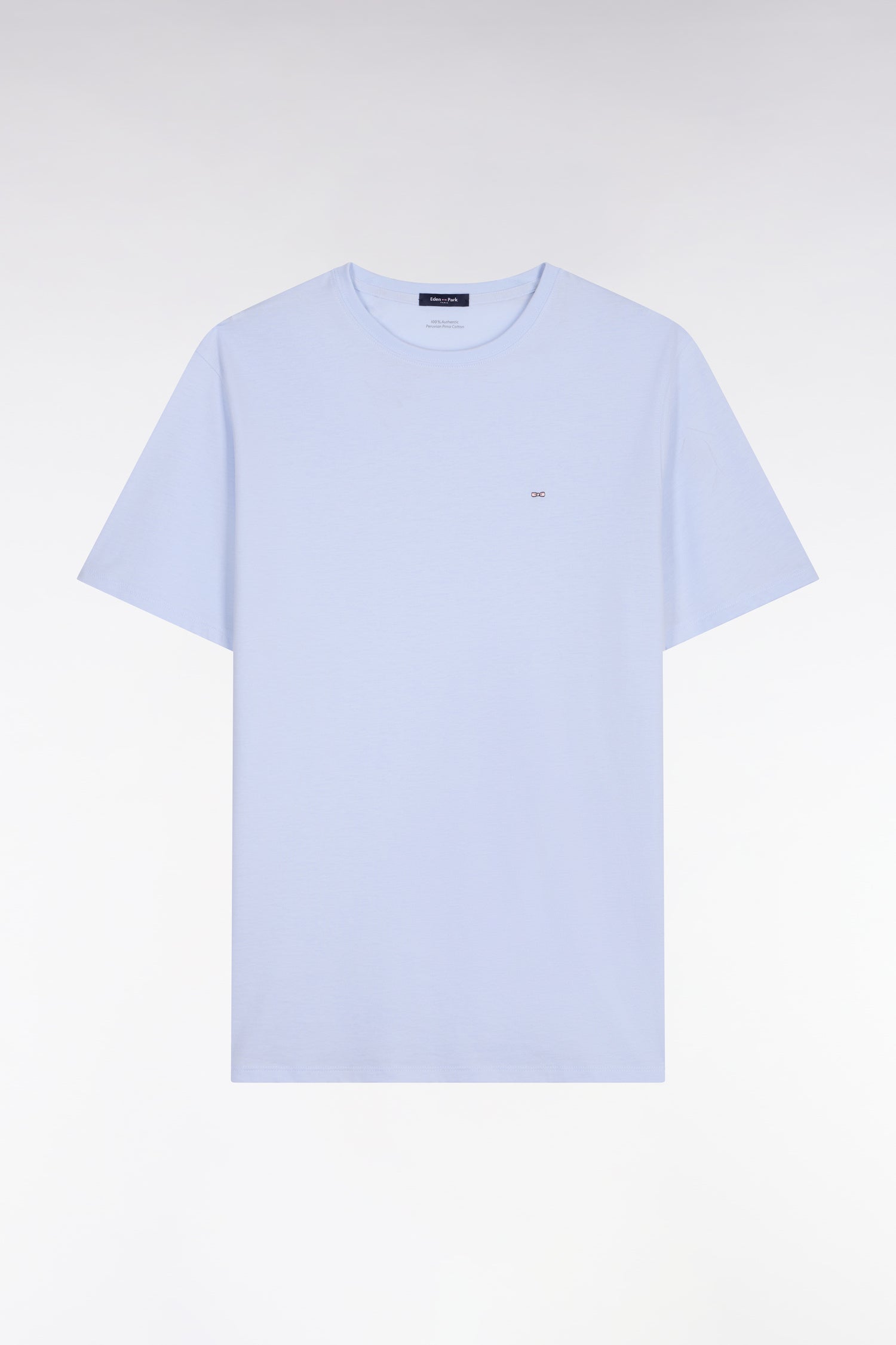 T-shirt à manches courtes en coton Pima ciel coupe regular