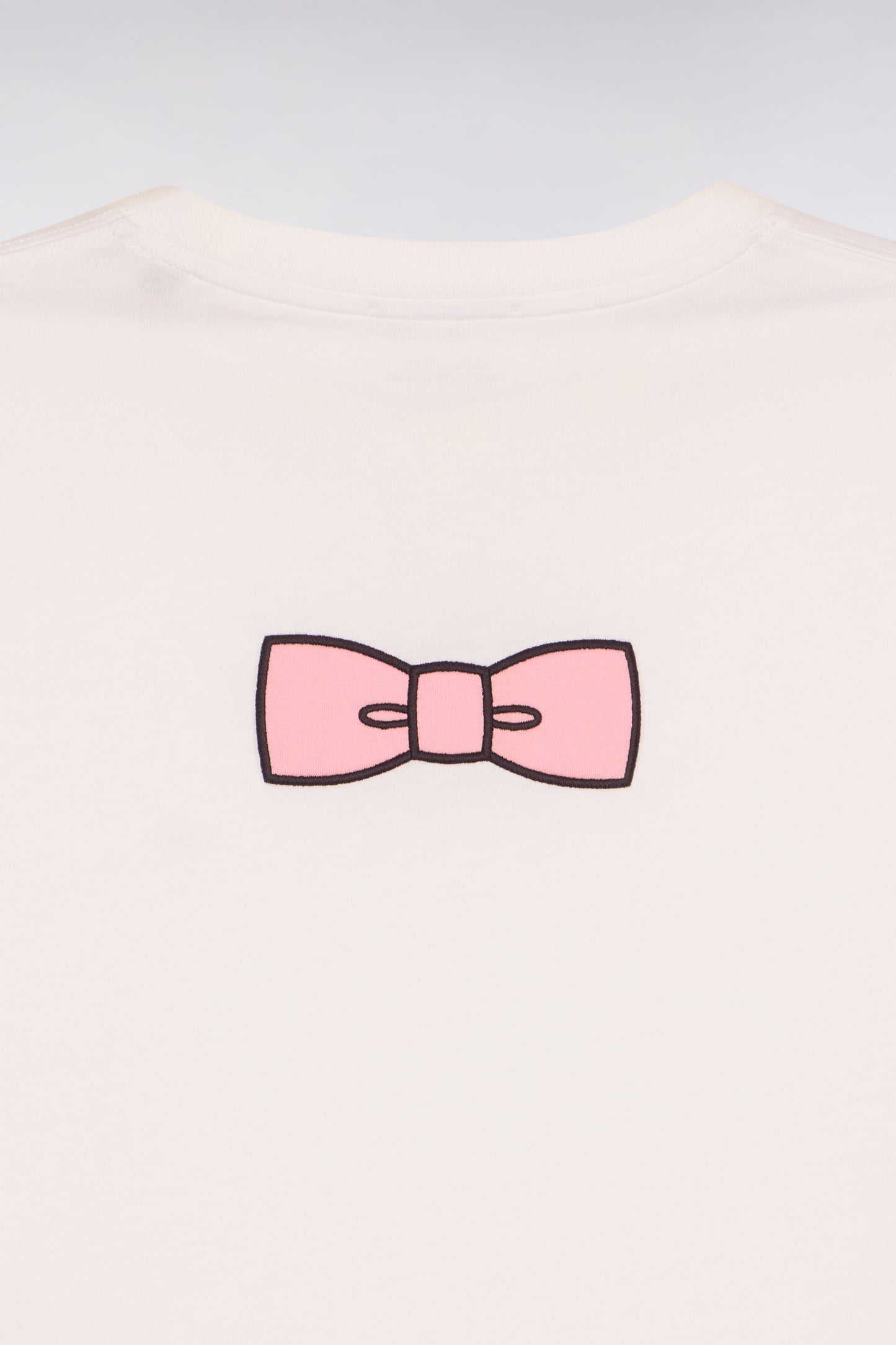 T-shirt à manches courtes en coton Pima blanc brodé coupe regular