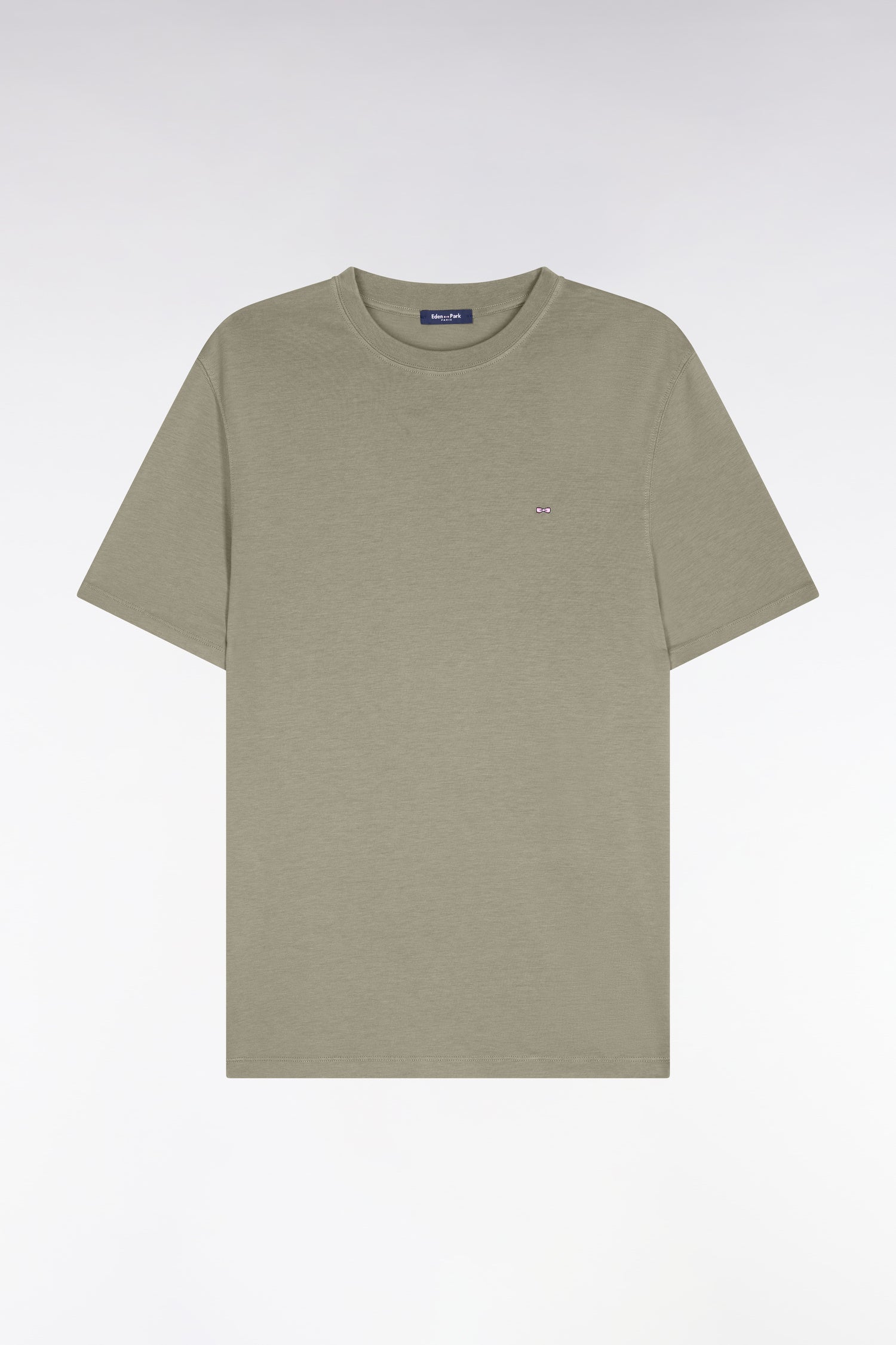 Tシャツ 半袖 リヨセル製 と コットン カーキ レギュラーフィット