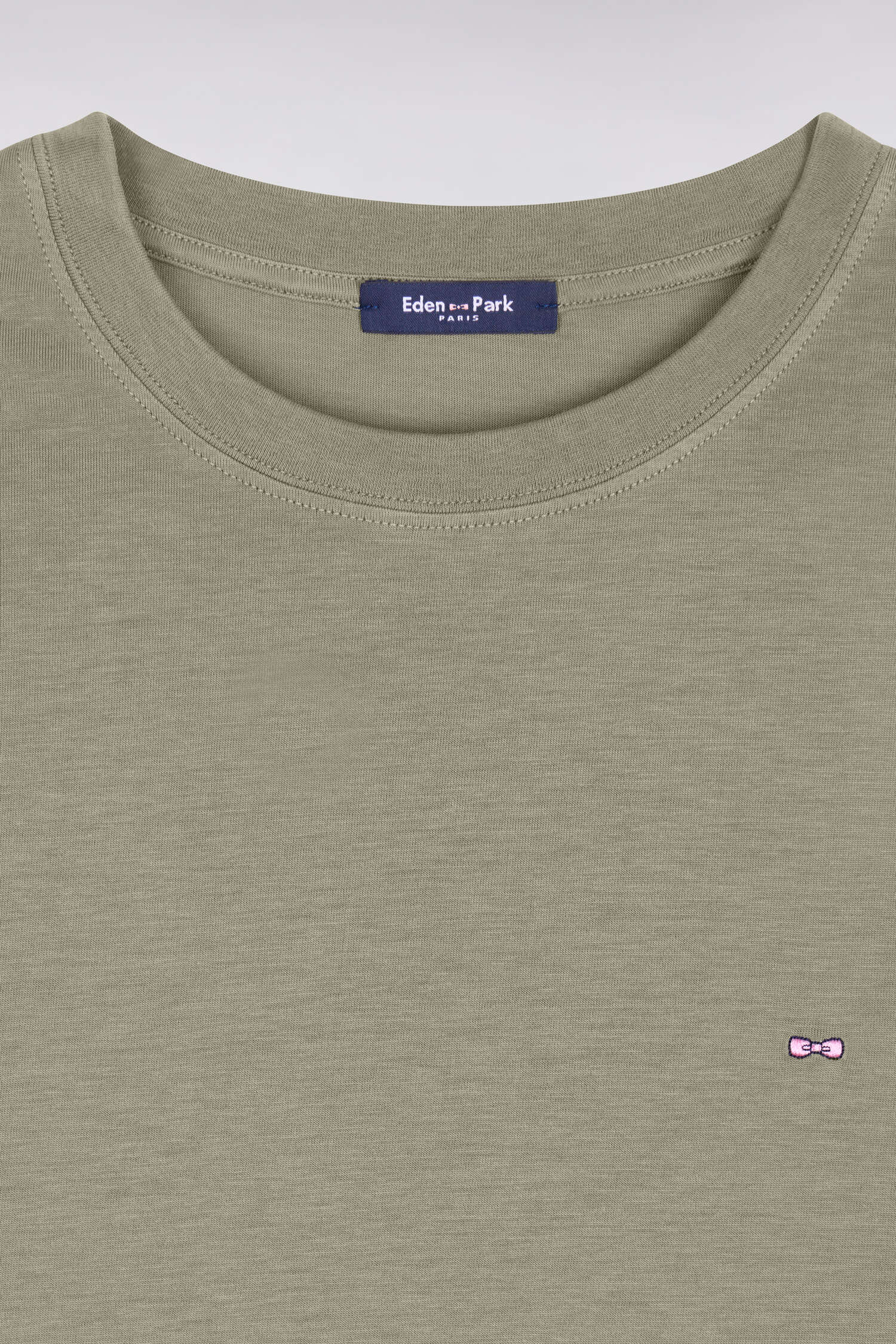 Tシャツ 半袖 リヨセル製 と コットン カーキ レギュラーフィット