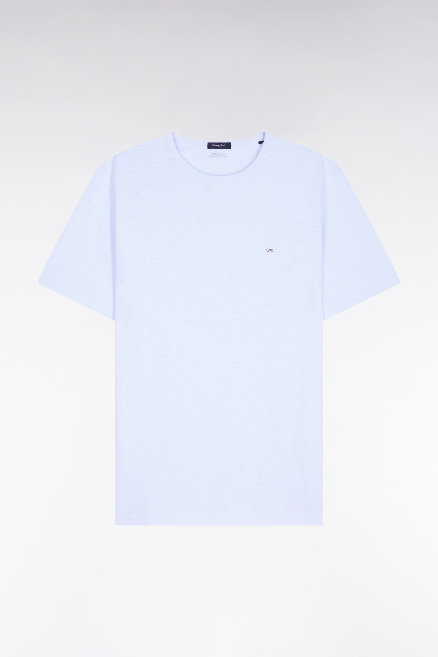 T-shirt à manches courtes en jersey de coton slub ciel coupe regular