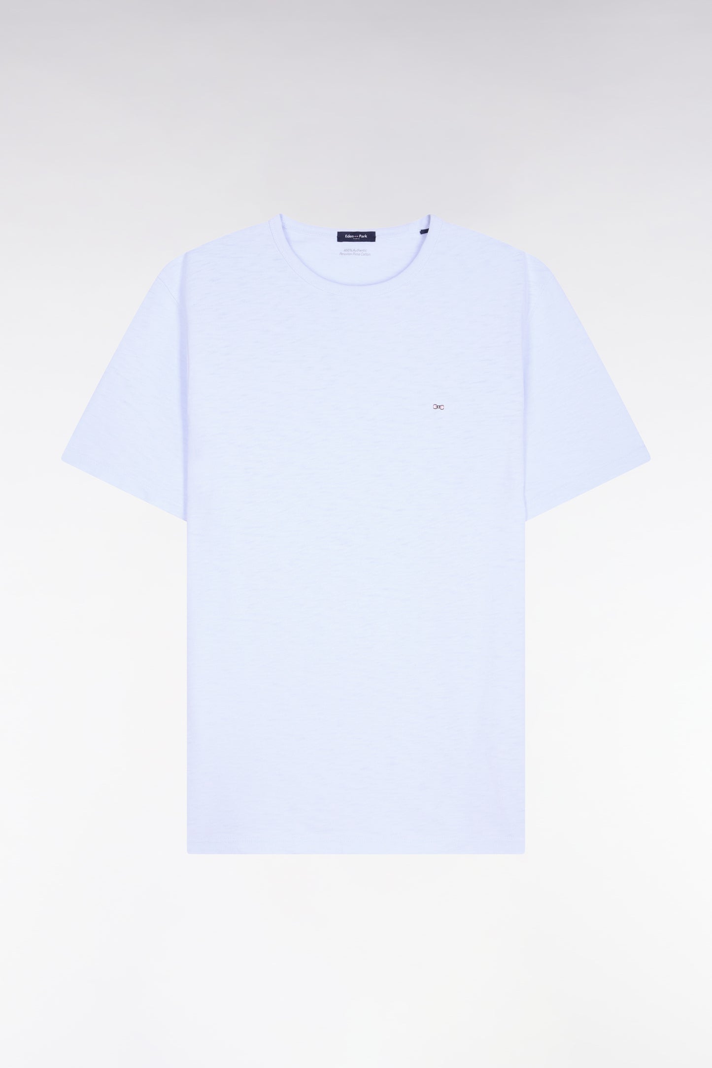 T-shirt à manches courtes en jersey de coton slub ciel coupe regular