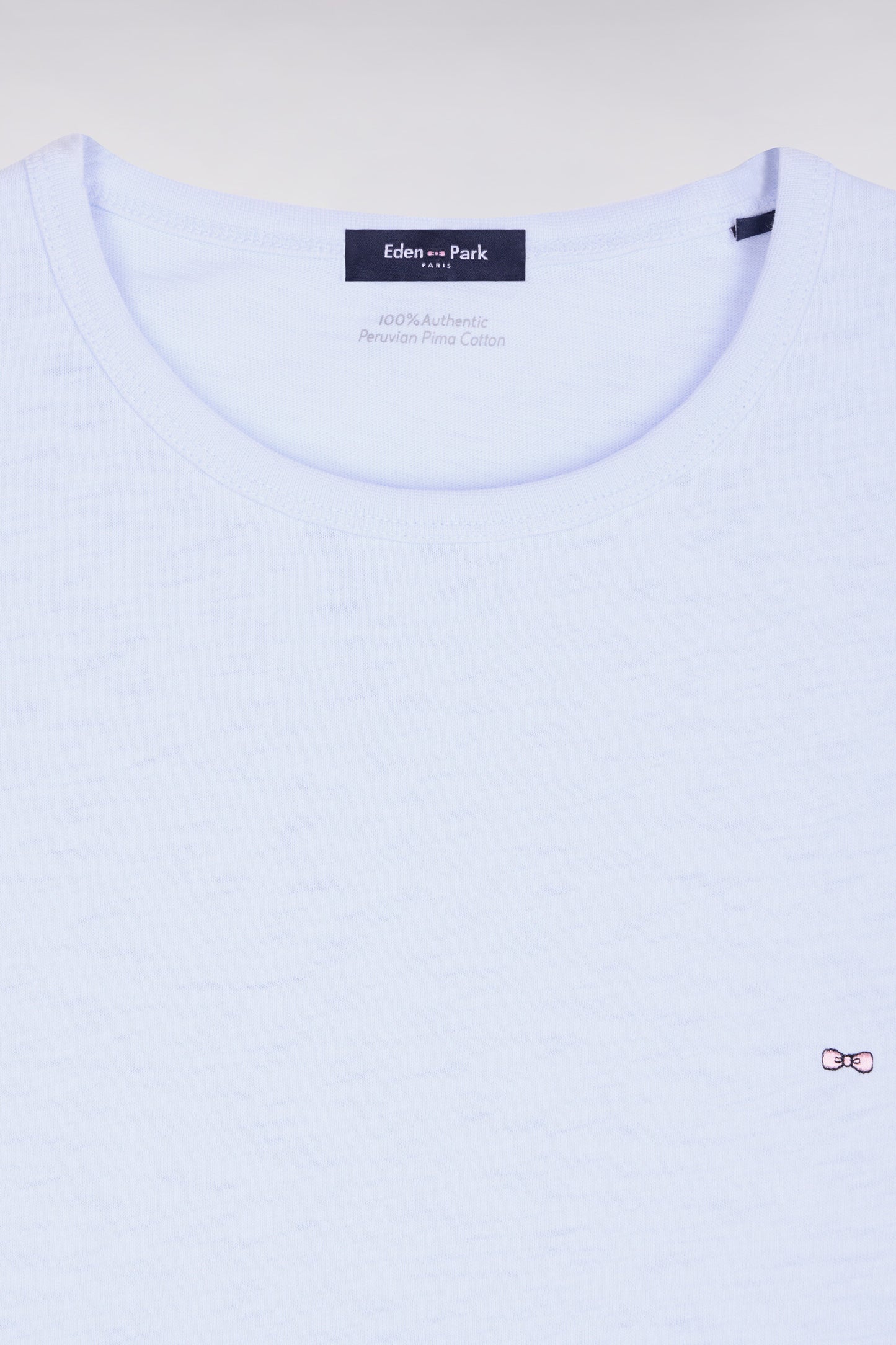 T-shirt à manches courtes en jersey de coton slub ciel coupe regular