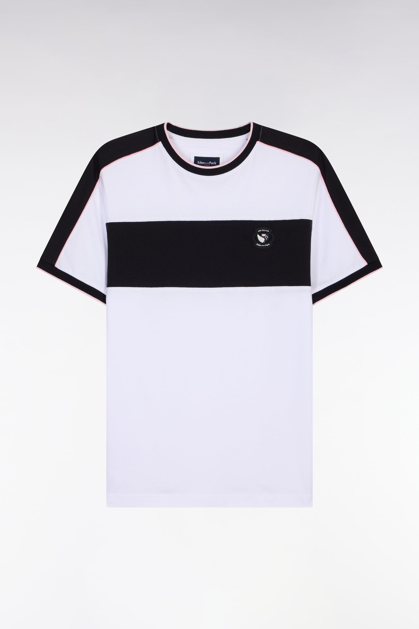 T-shirt à manches courtes New Zealand en coton blanc à découpes coupe regular