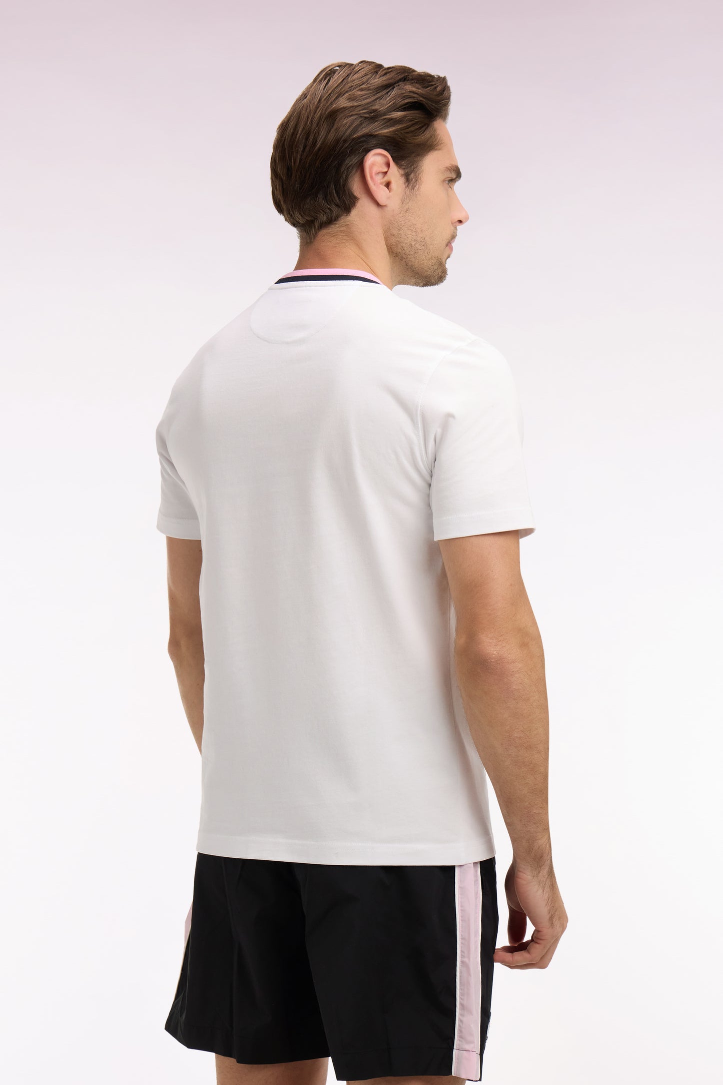 T-shirt à manches courtes en coton blanc écusson 6 Nations coupe regular