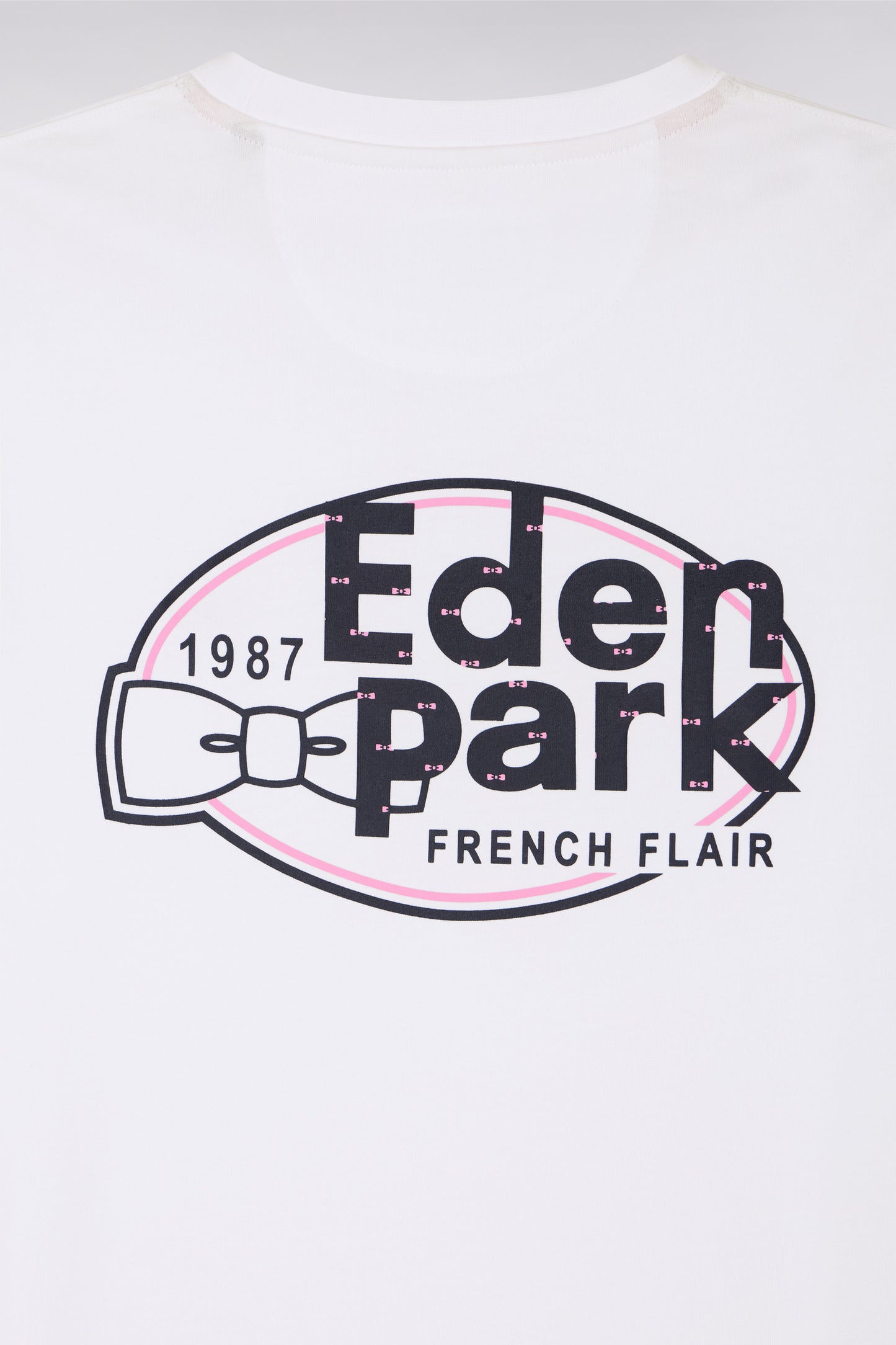 T-shirt à manches courtes blanc sérigraphié coupe regular