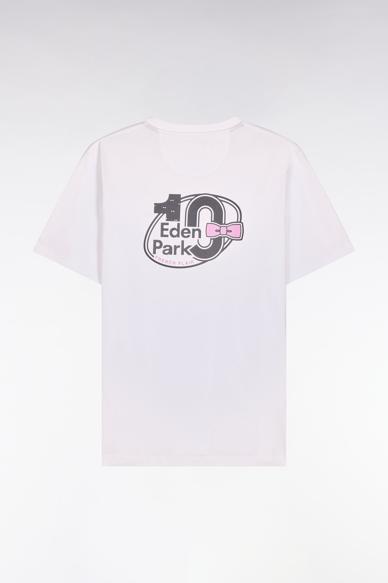 T-shirt à manches courtes blanc sérigraphié coupe regular