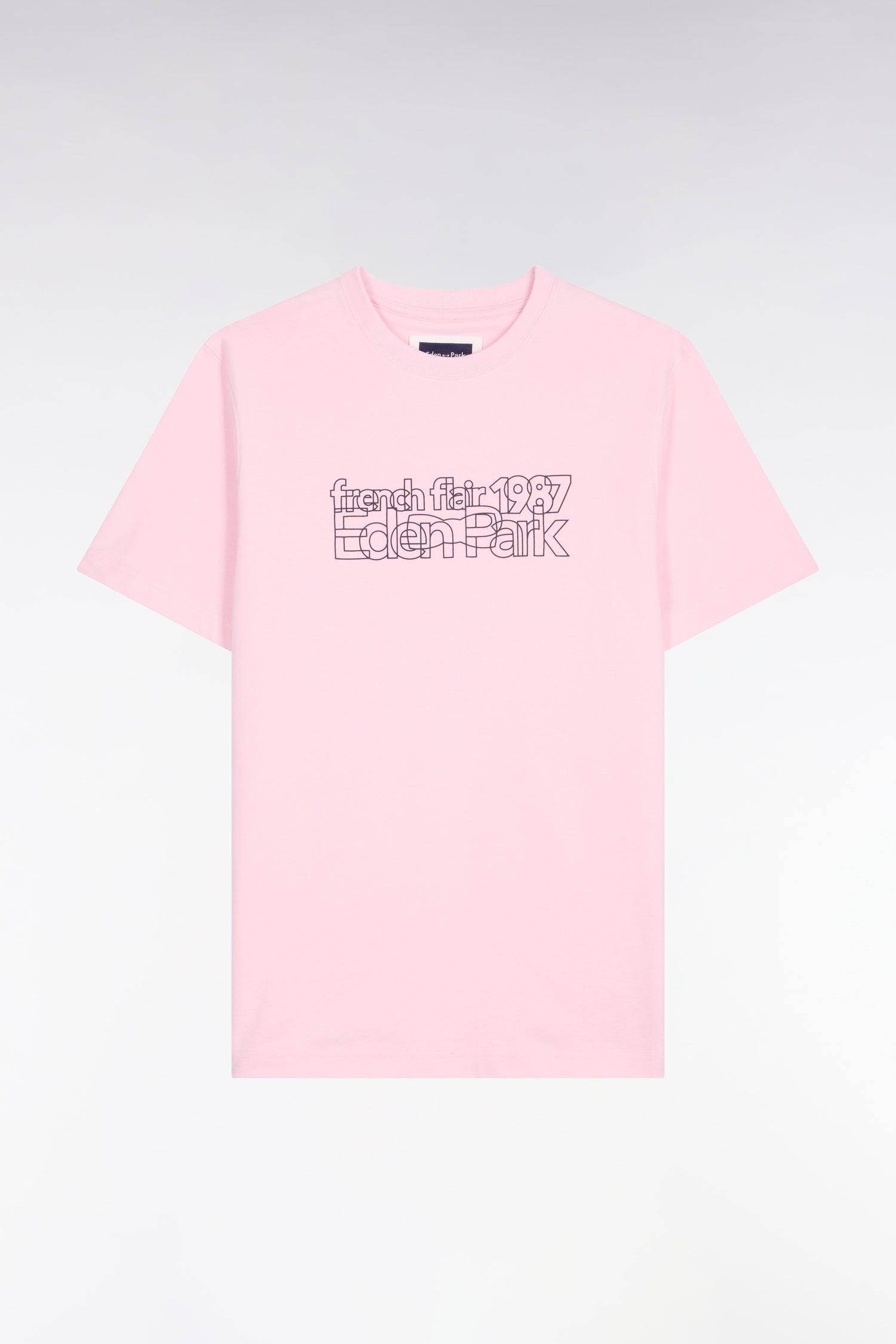T-shirt à manches courtes sérigraphié rose coupe regular