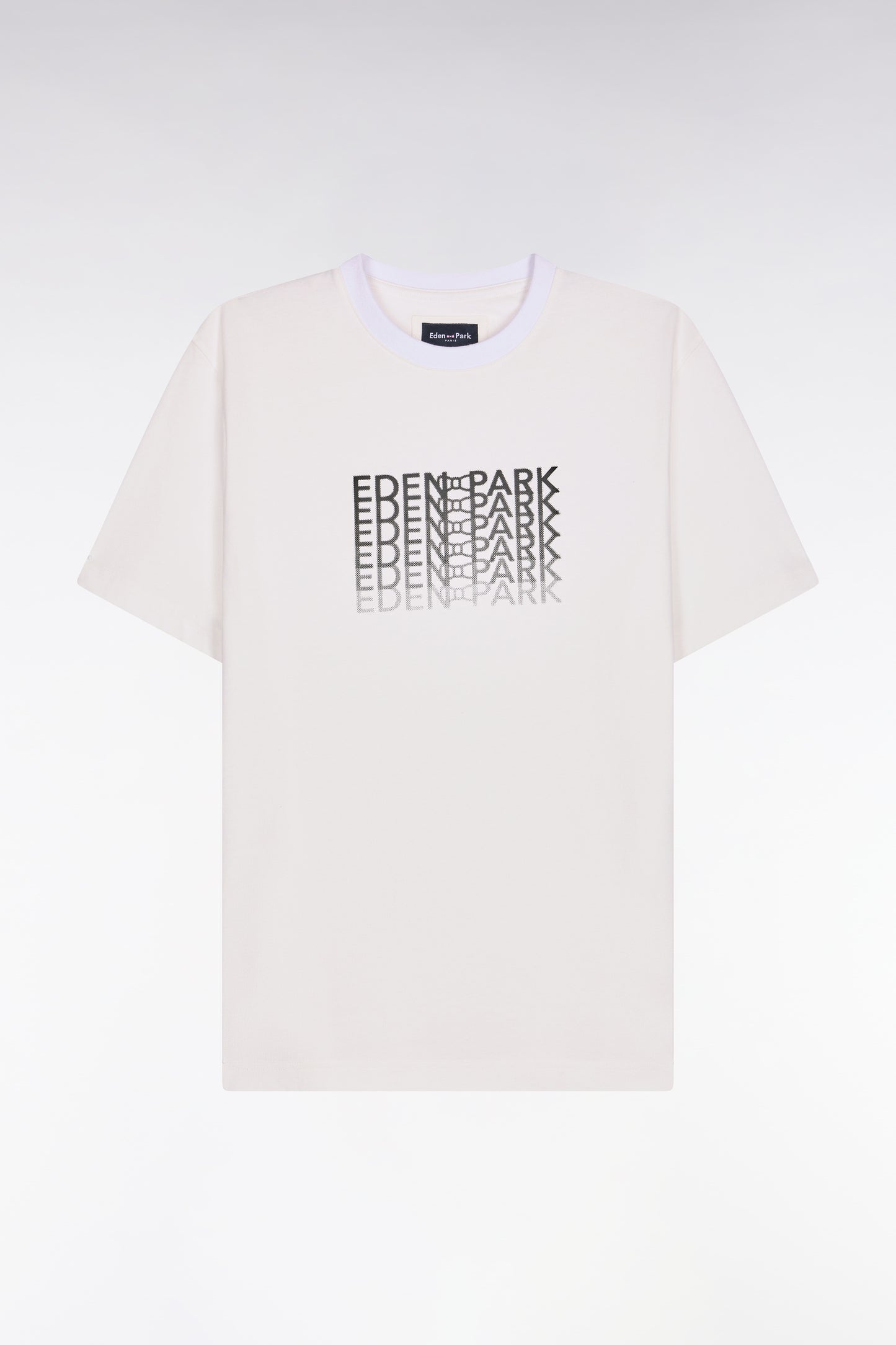 T-shirt à manches courtes sérigraphié noir coupe regular