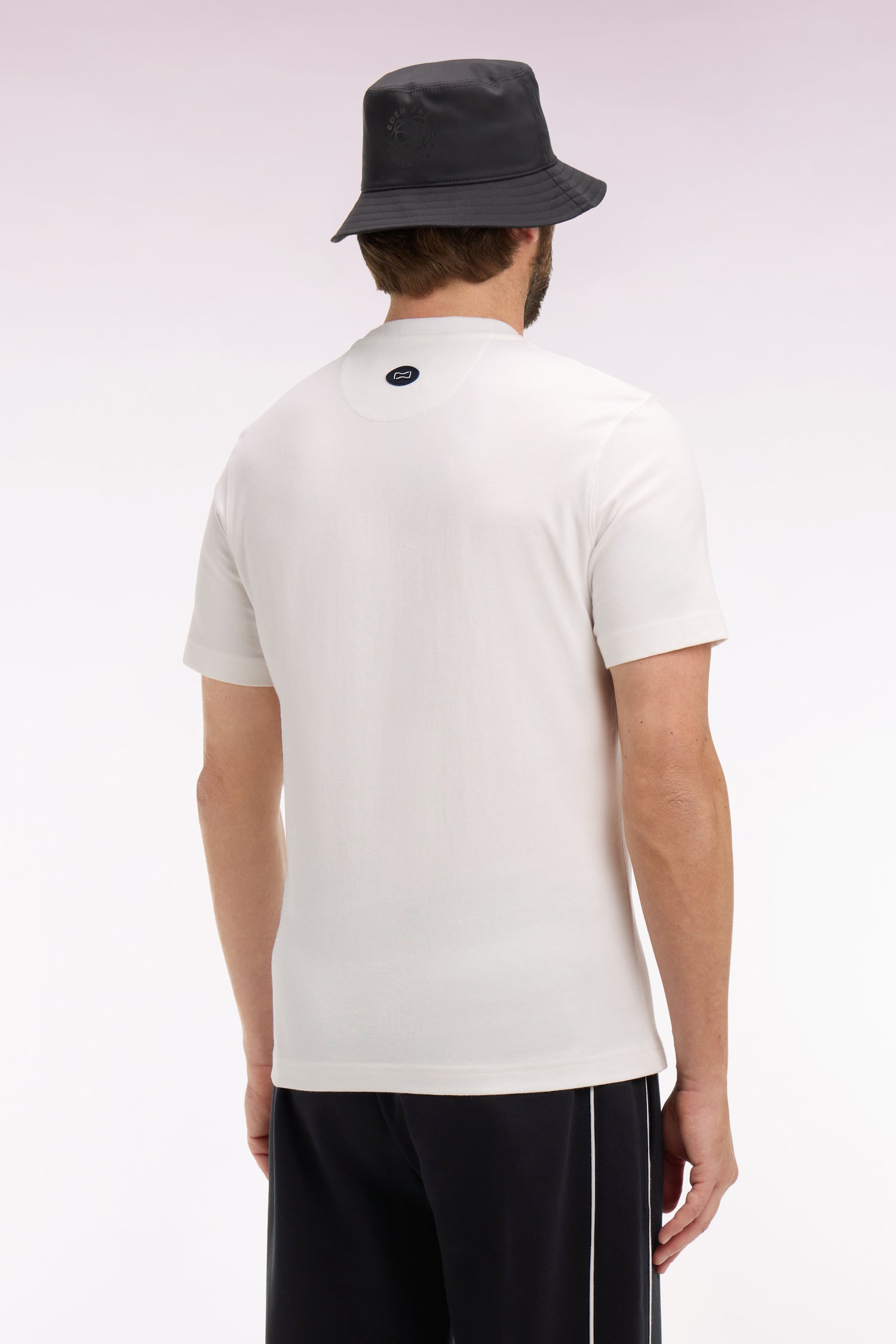 T-shirt à manches courtes sérigraphié noir coupe regular