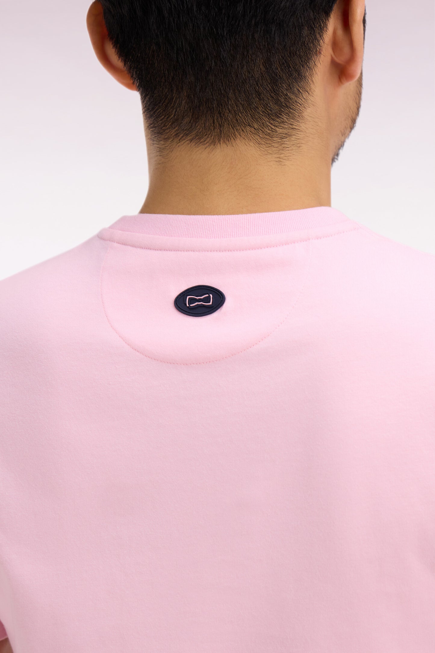 Short-sleeved pink cotton screen-printed T-shirt Eden Park regular fit