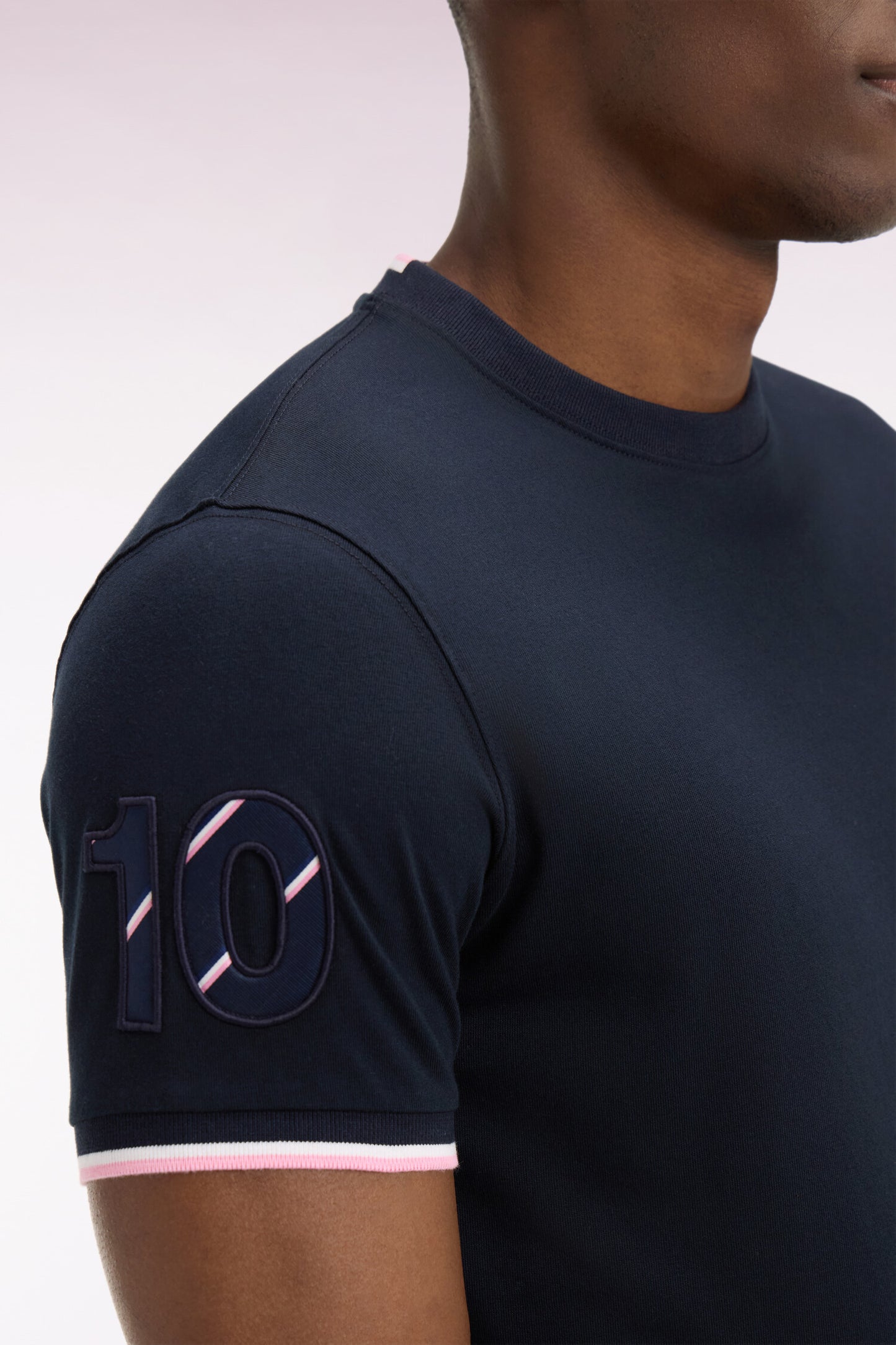 T-shirt XV de France à manches courtes en coton marine coupe regular