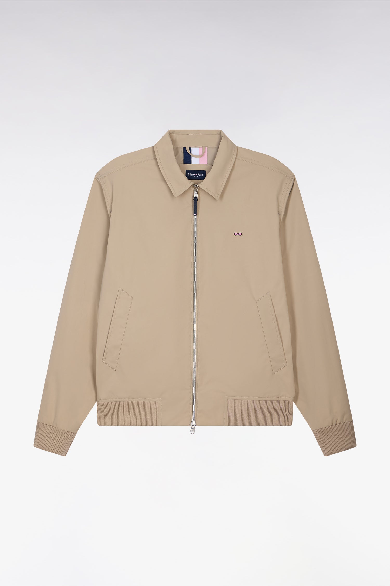 Blouson en nylon beige