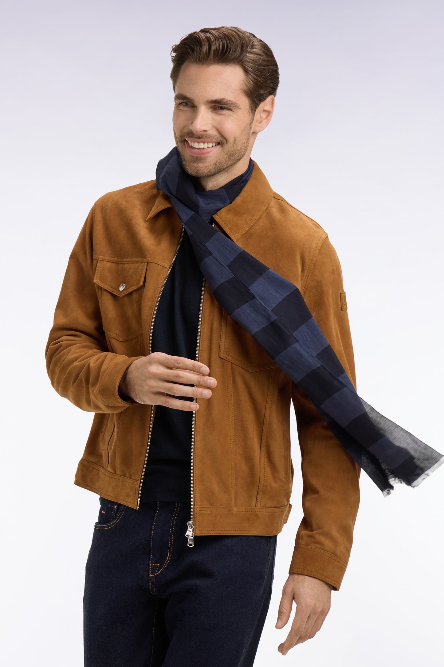 Brown suede velvet jacket