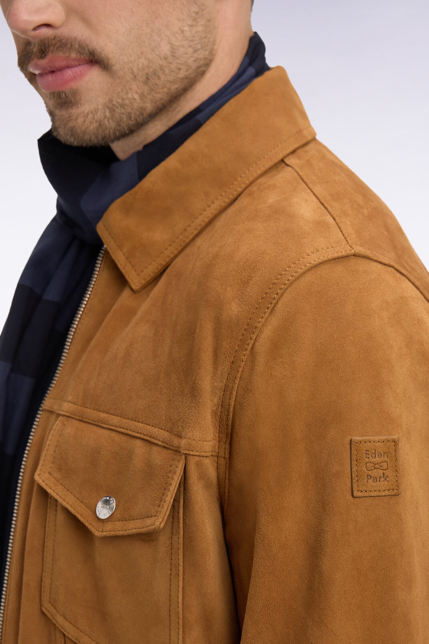 Brown suede velvet jacket
