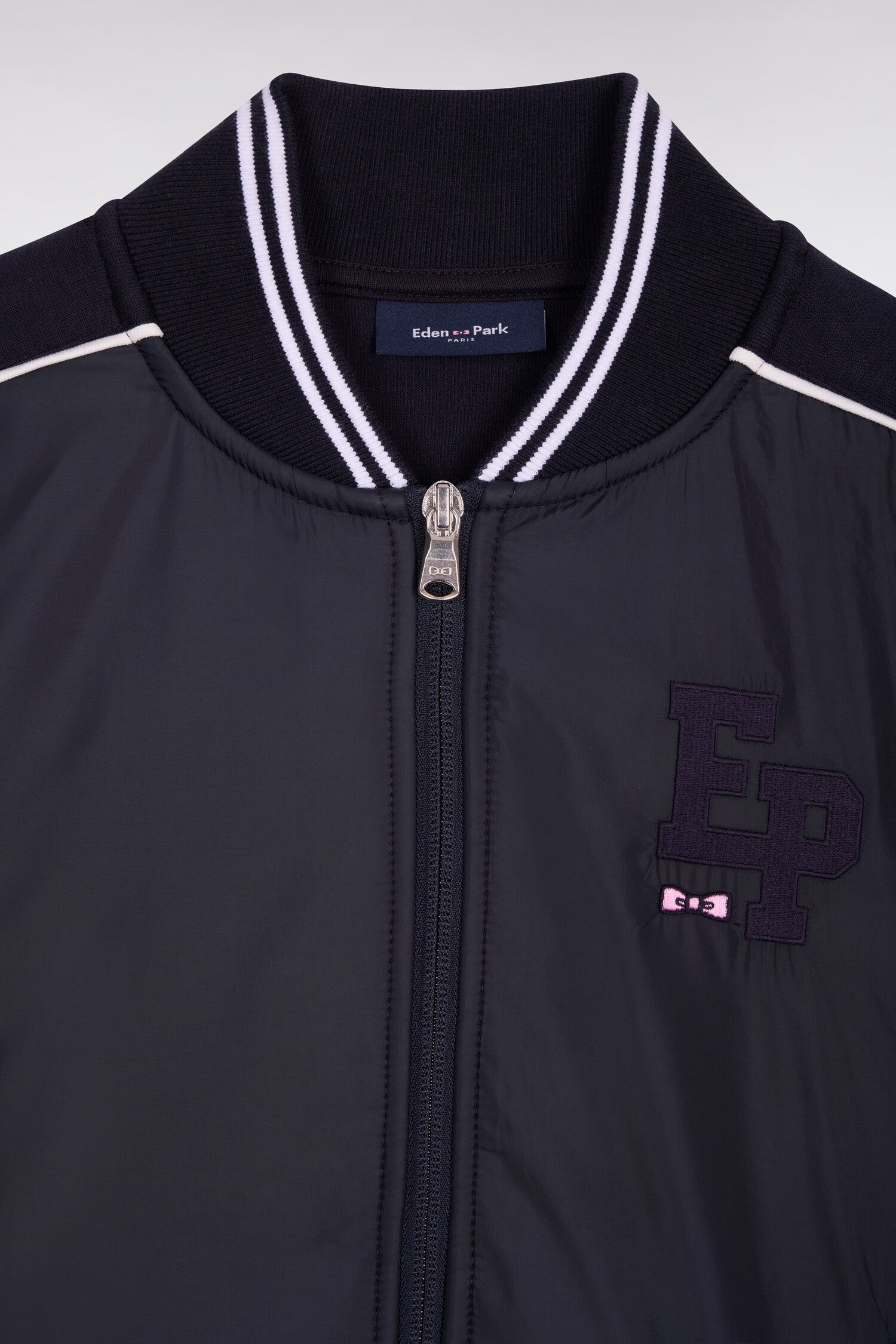 Blouson starter en coton mélangé marine écusson EP