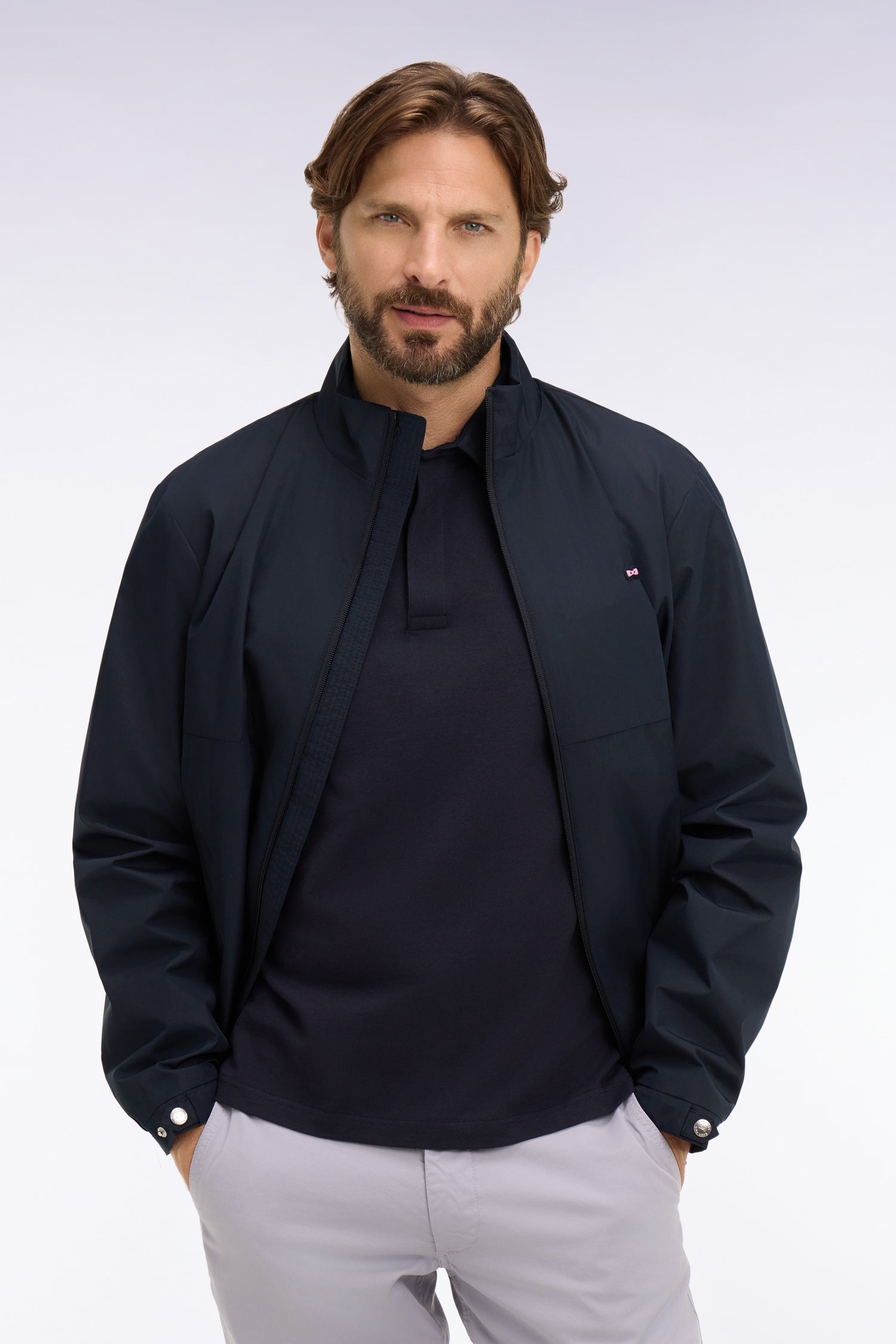 Coupe-vent en nylon marine