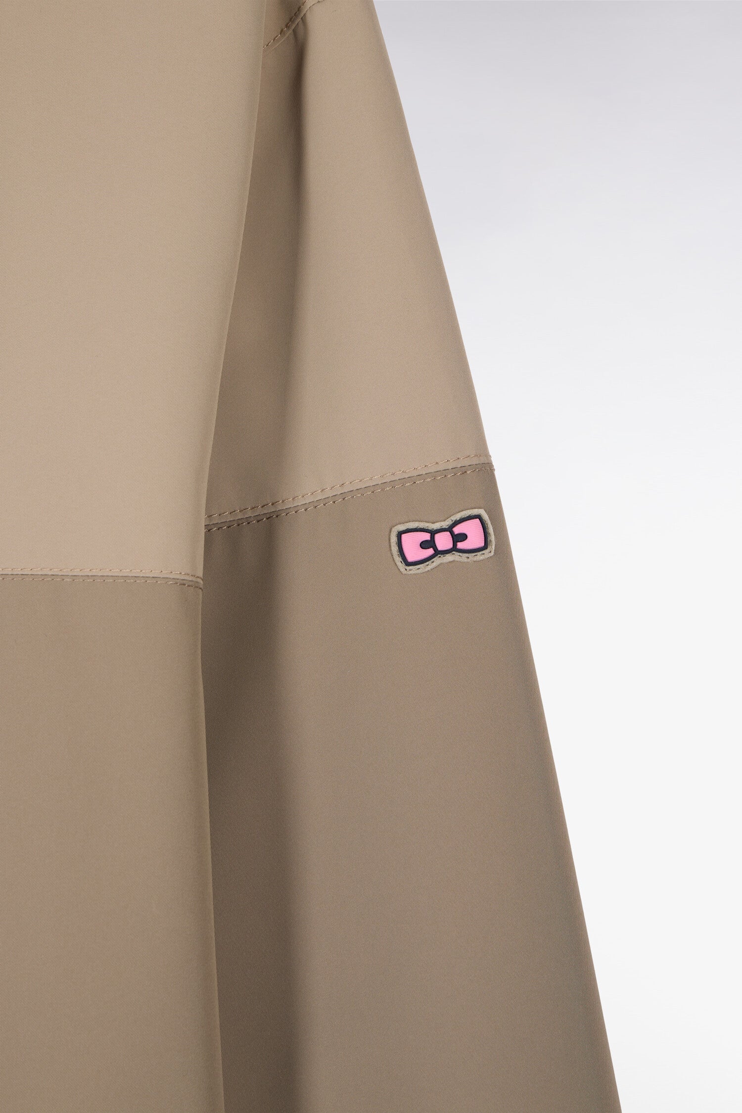 Parka longue kaki à rayures et capuche intégrée unisexe