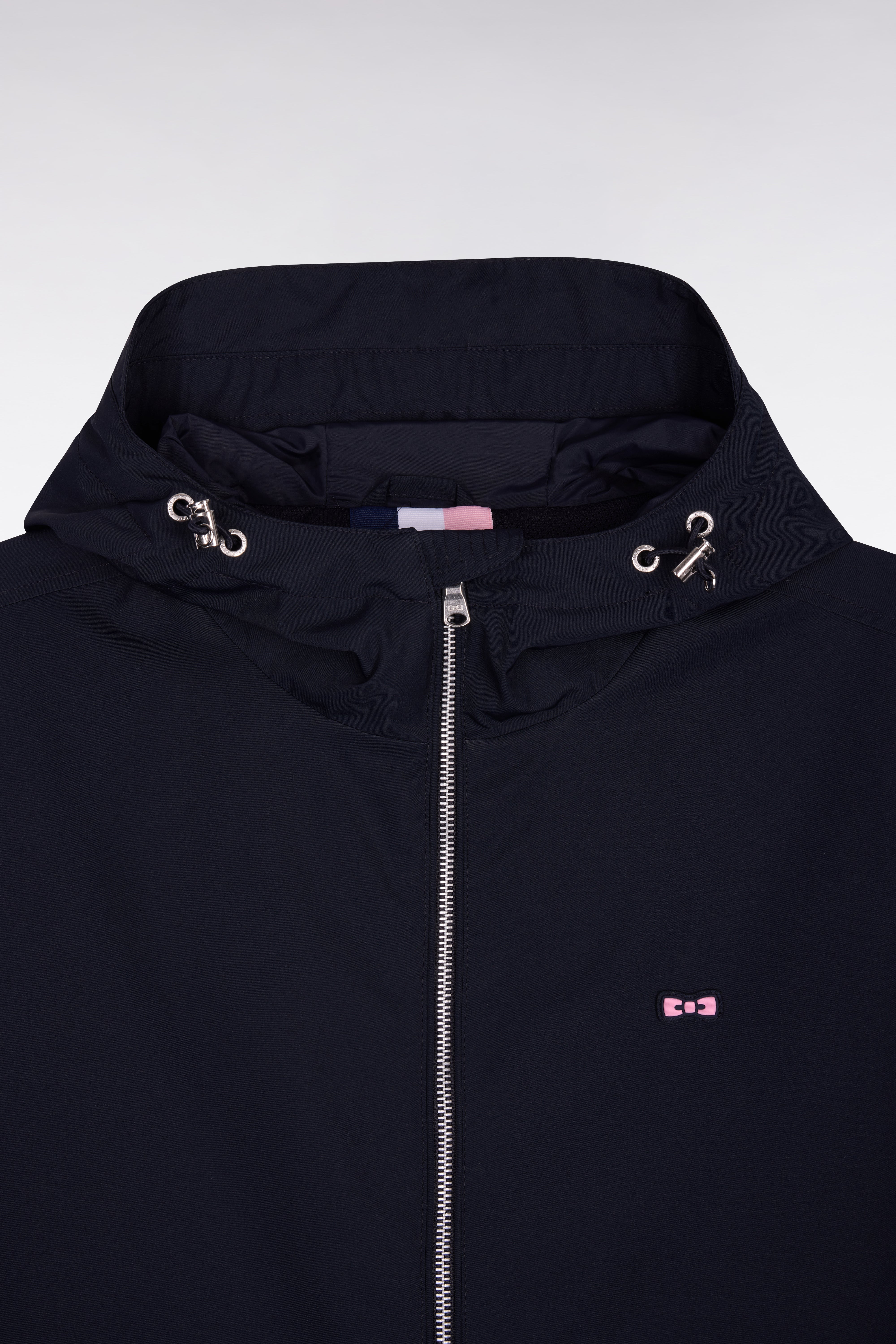 Parka à capuche en nylon marine
