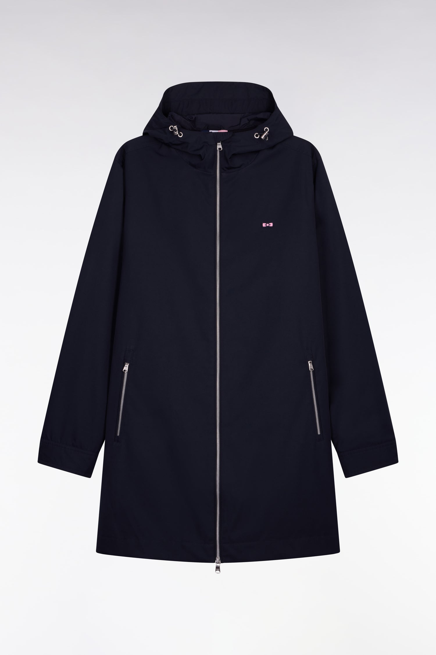 Parka à capuche en nylon marine