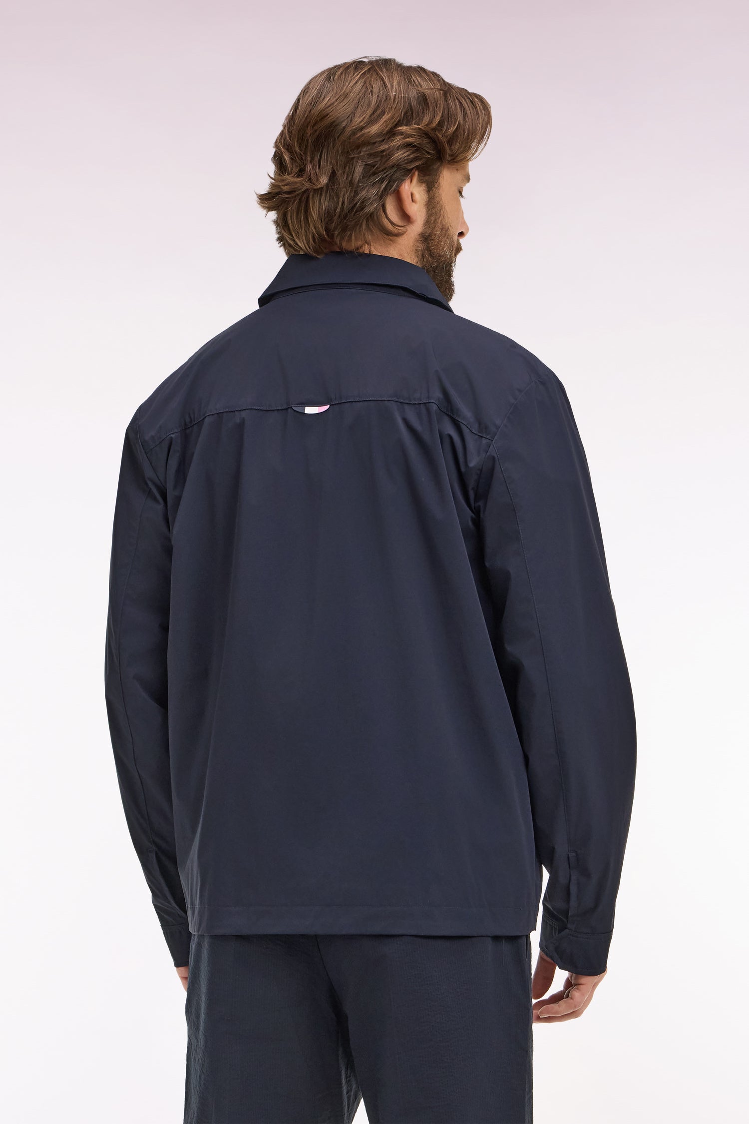 Surchemise en nylon stretch marine