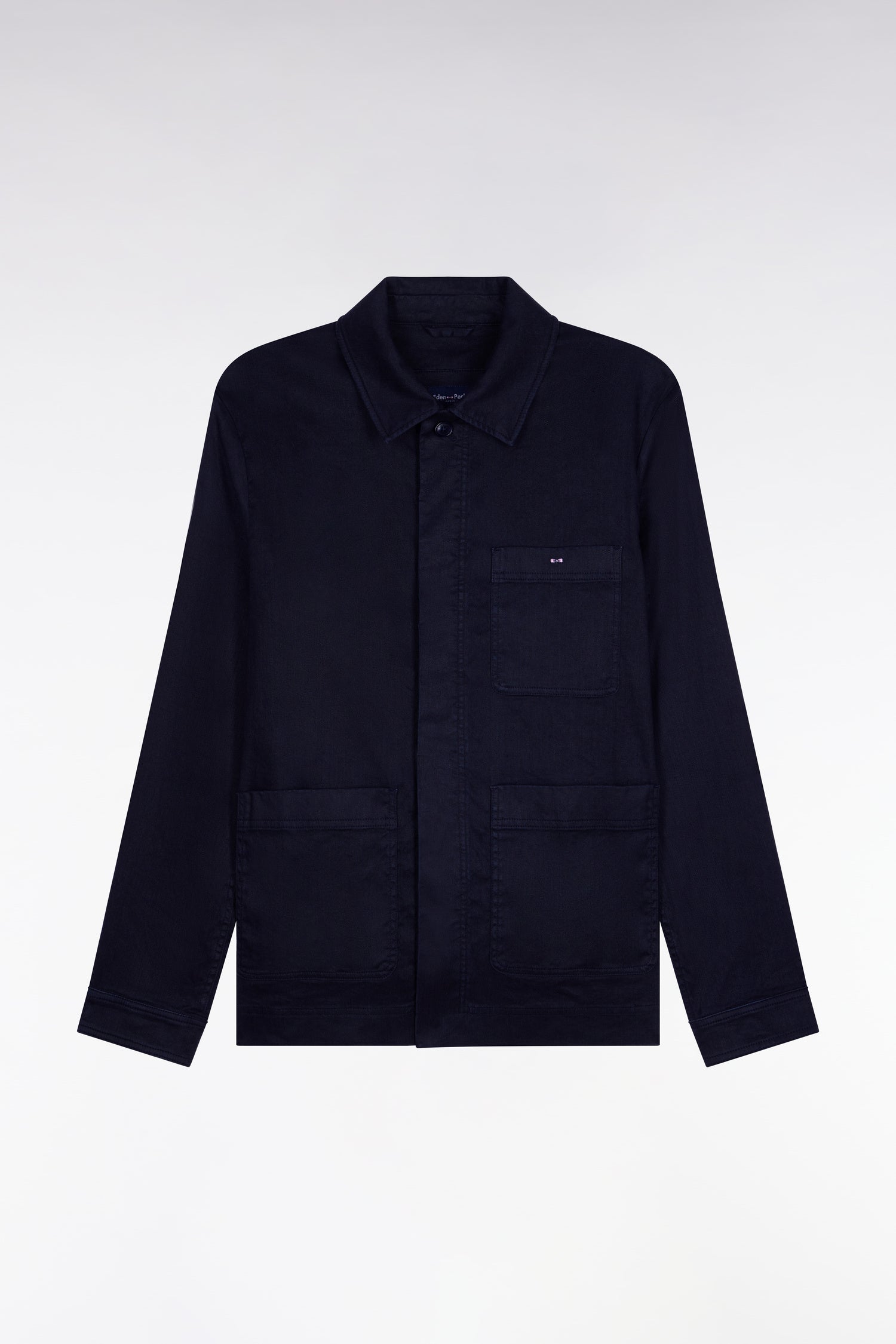 Surchemise en lin et coton marine