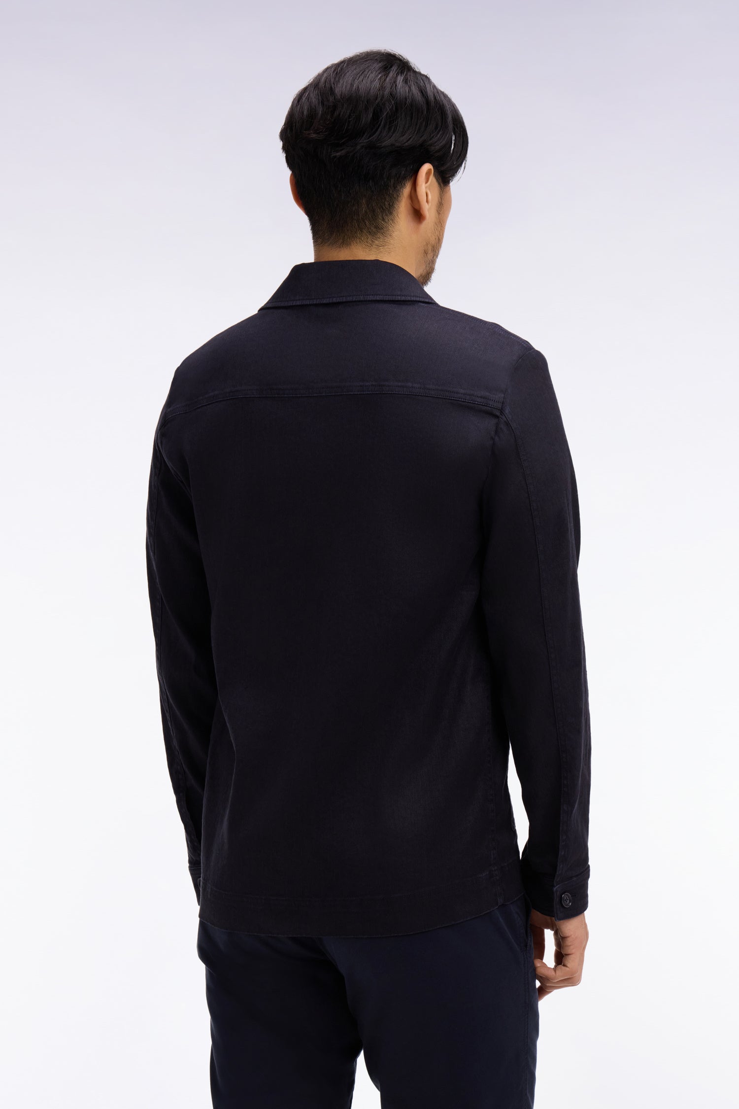 Surchemise en lin et coton marine