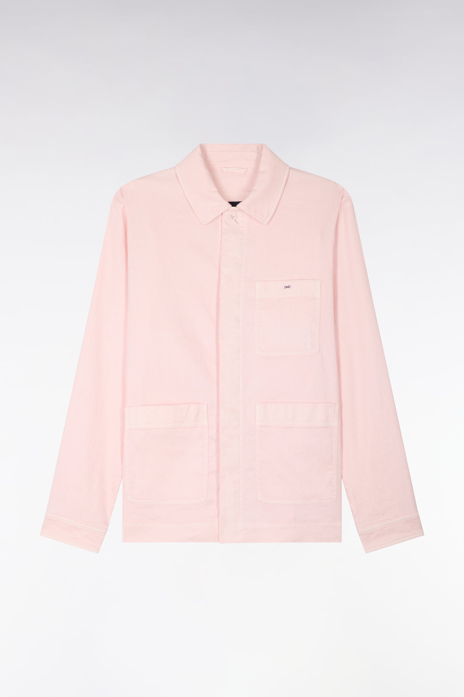 Surchemise en lin et coton rose