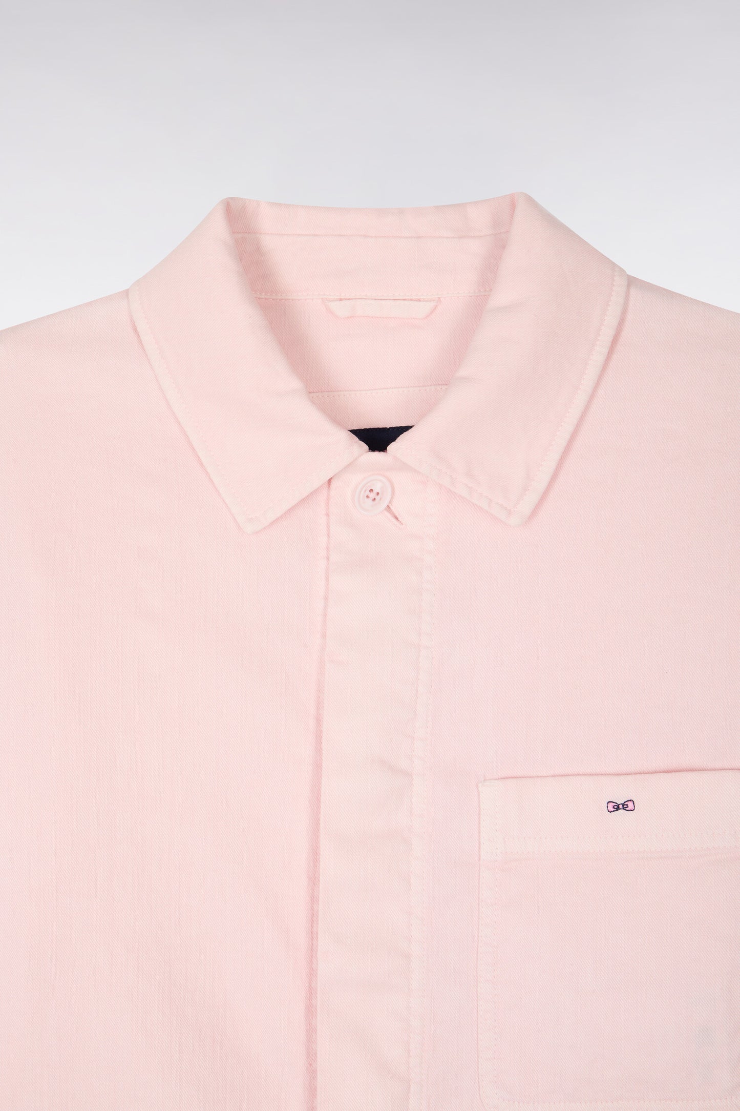Surchemise en lin et coton rose