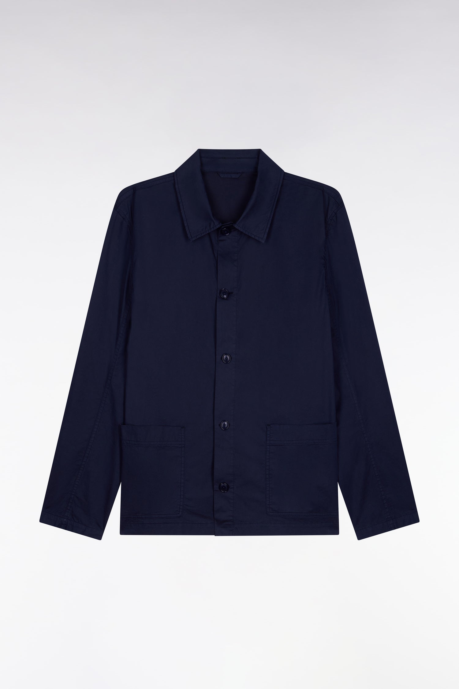 Surchemise en lyocell et coton stretch marine