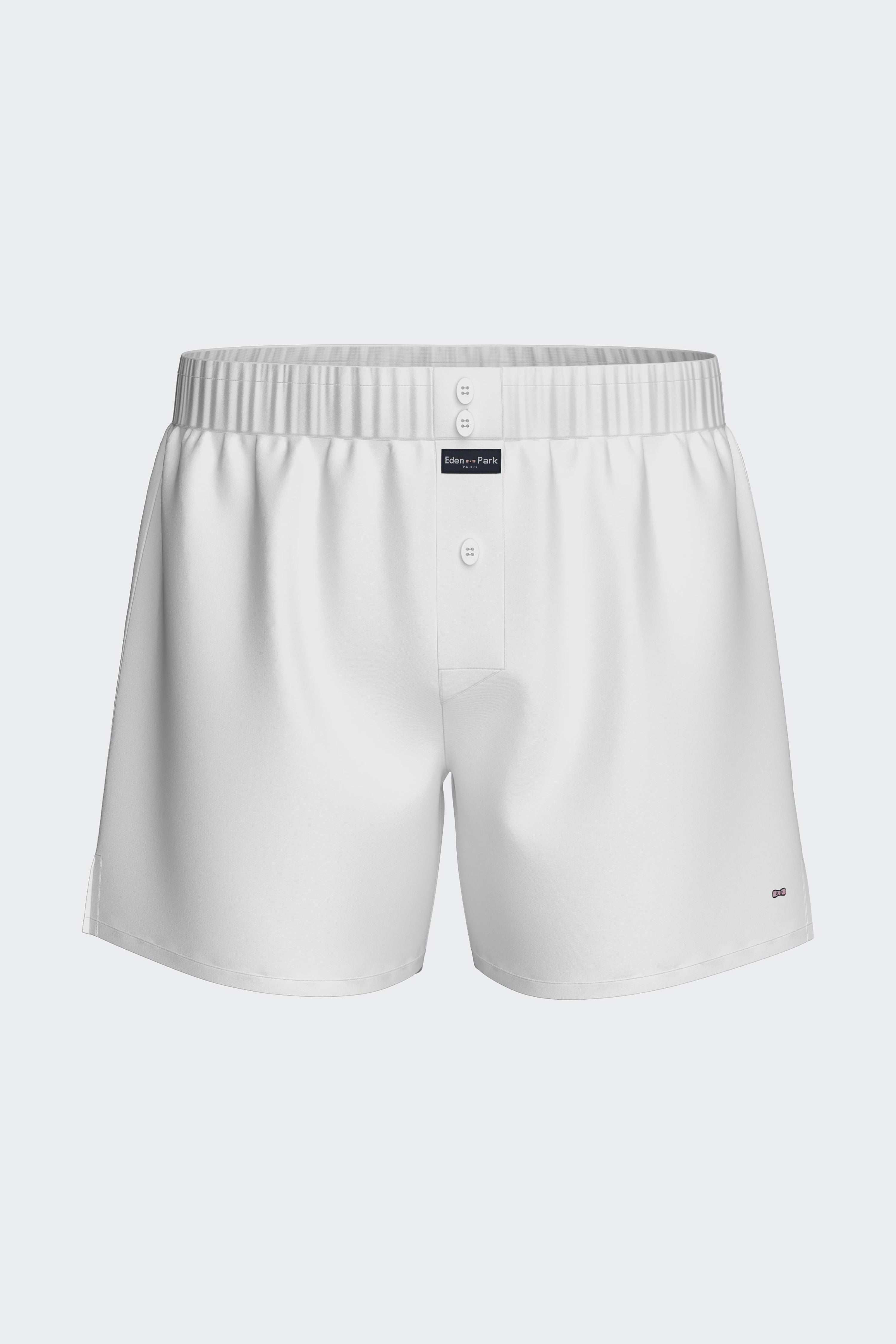 Boxershorts aus Popeline von Baumwolle weiß