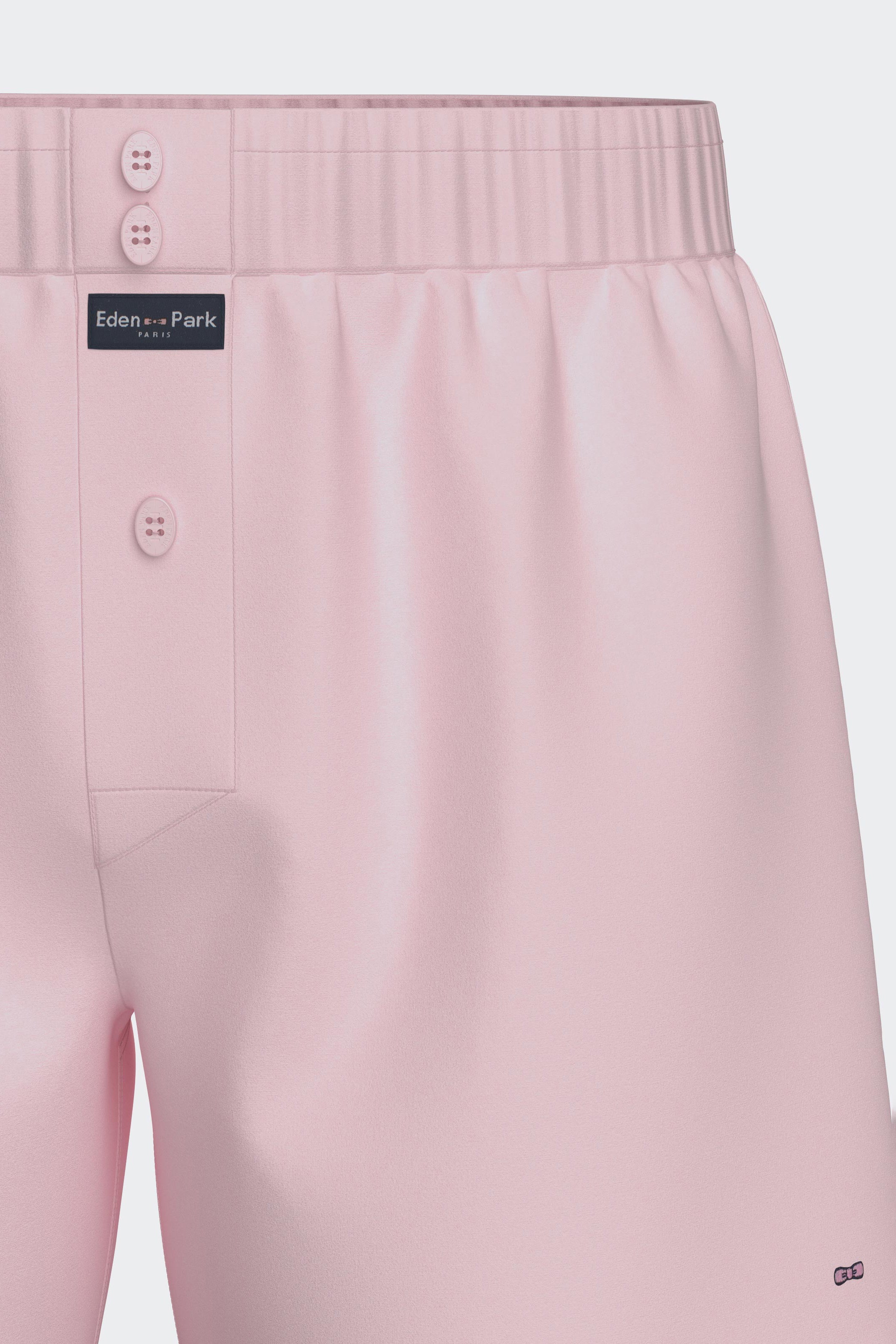 Caleçon en popeline de coton rose