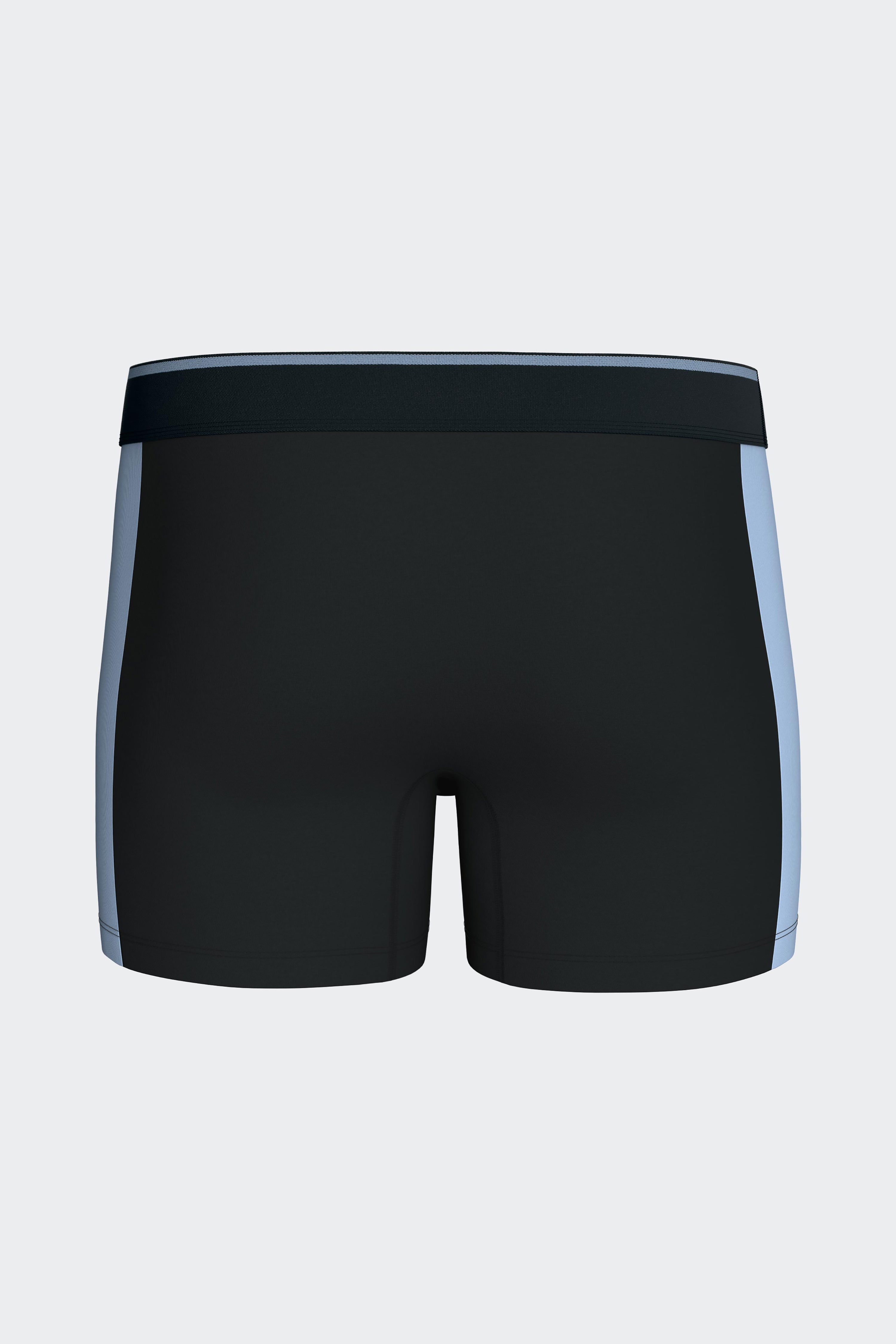 Boxer en jersey de coton stretch marine à découpes bleues